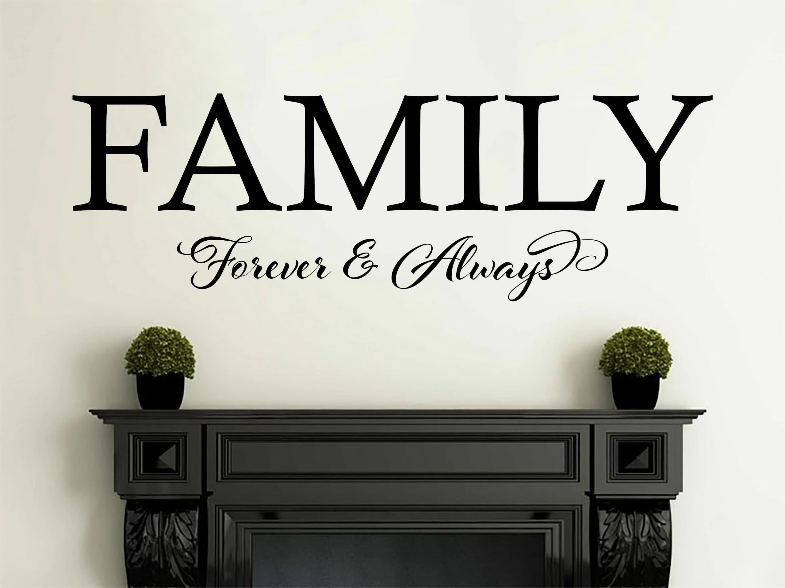 Family Forever Wall Decal: Modern Vinyl Wall Art Sticker