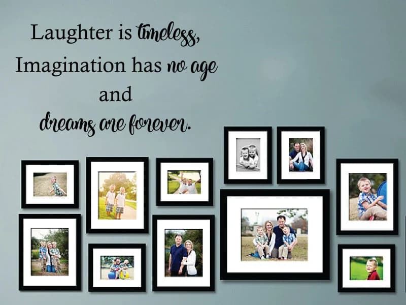 Laughter Is Timeless Wall Art Sticker: Modern Vinyl Decal