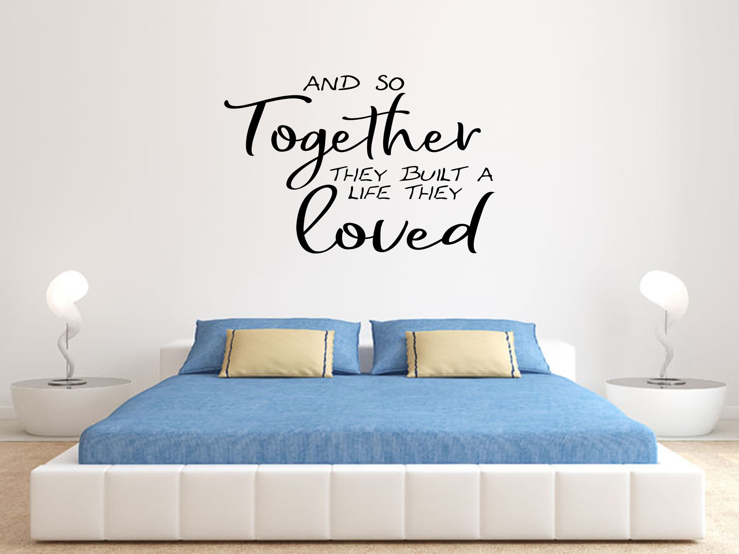 Wall Quote "And so Together..."Sticker Modern Transfer PVC Decal Decor - image 4