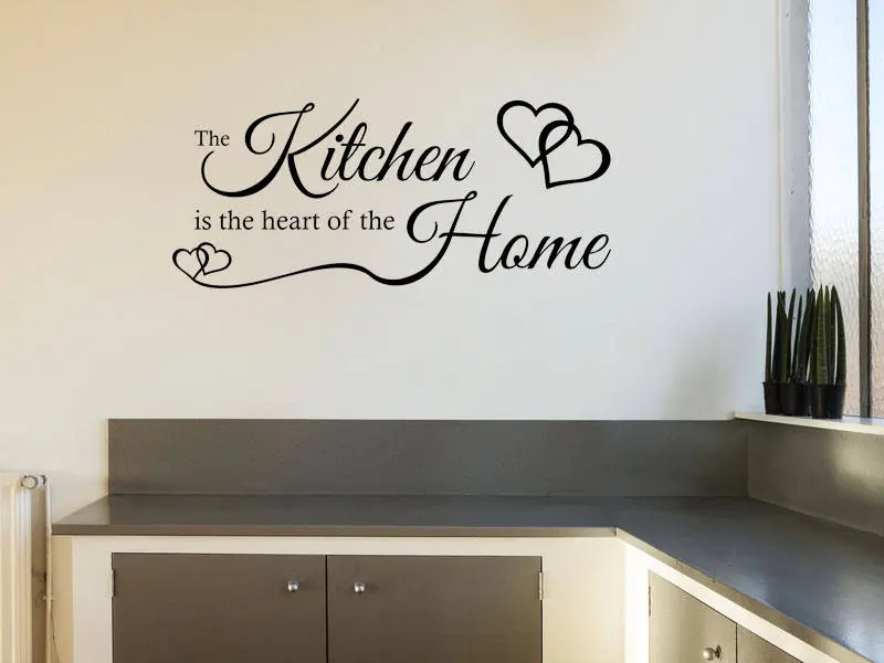The KITCHEN Is The Heart Of A Home Wall Art Sticker, Vinyl Decal, Modern Transfer. - image 3