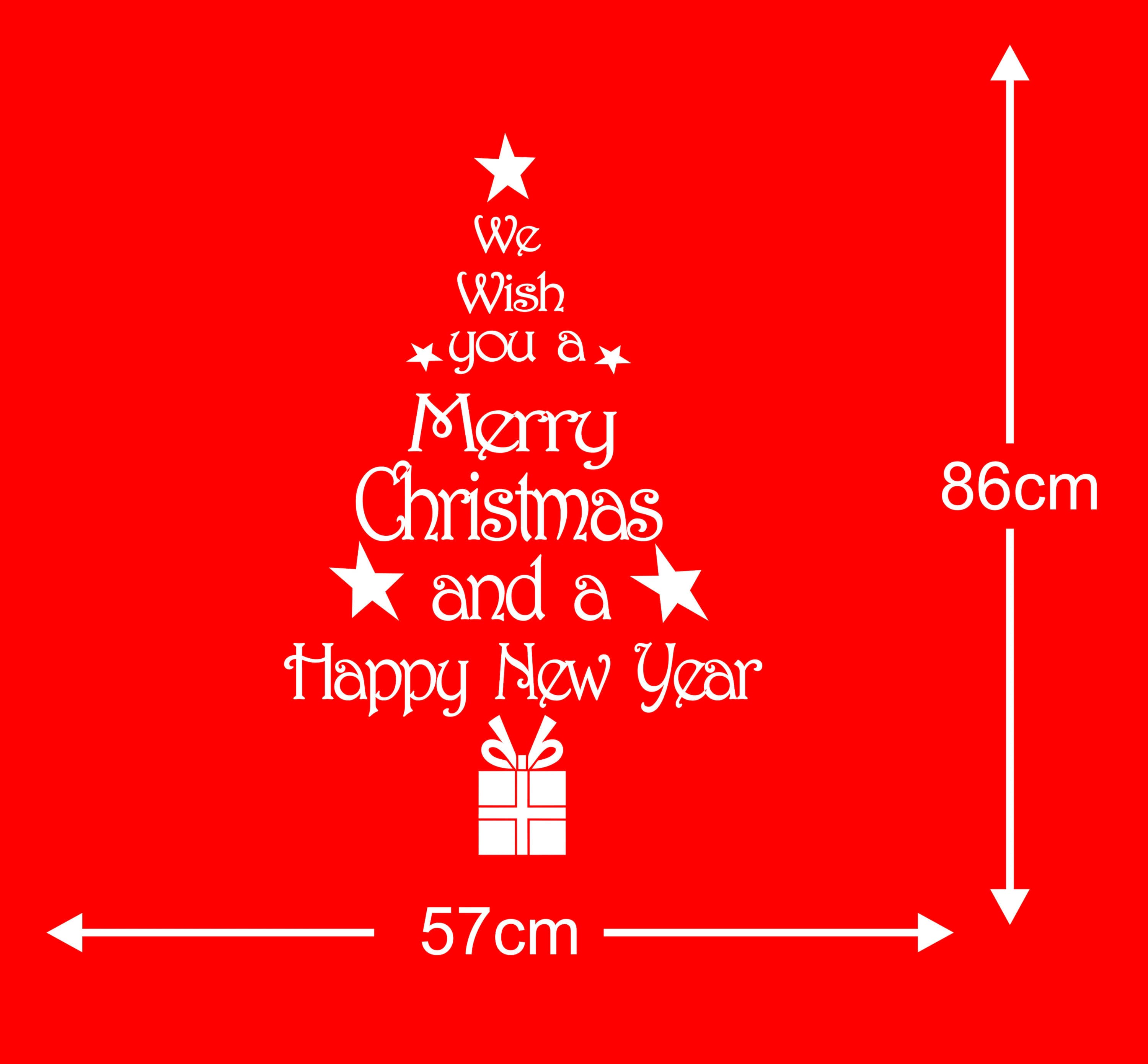 Christmas Tree Wall Art Sticker: Holiday Vinyl Decal
