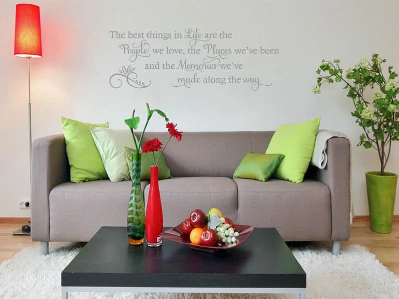 Wall Quote 'The Best Things In Life...' Sticker, Adhesive, Vinyl, Art. - image 5