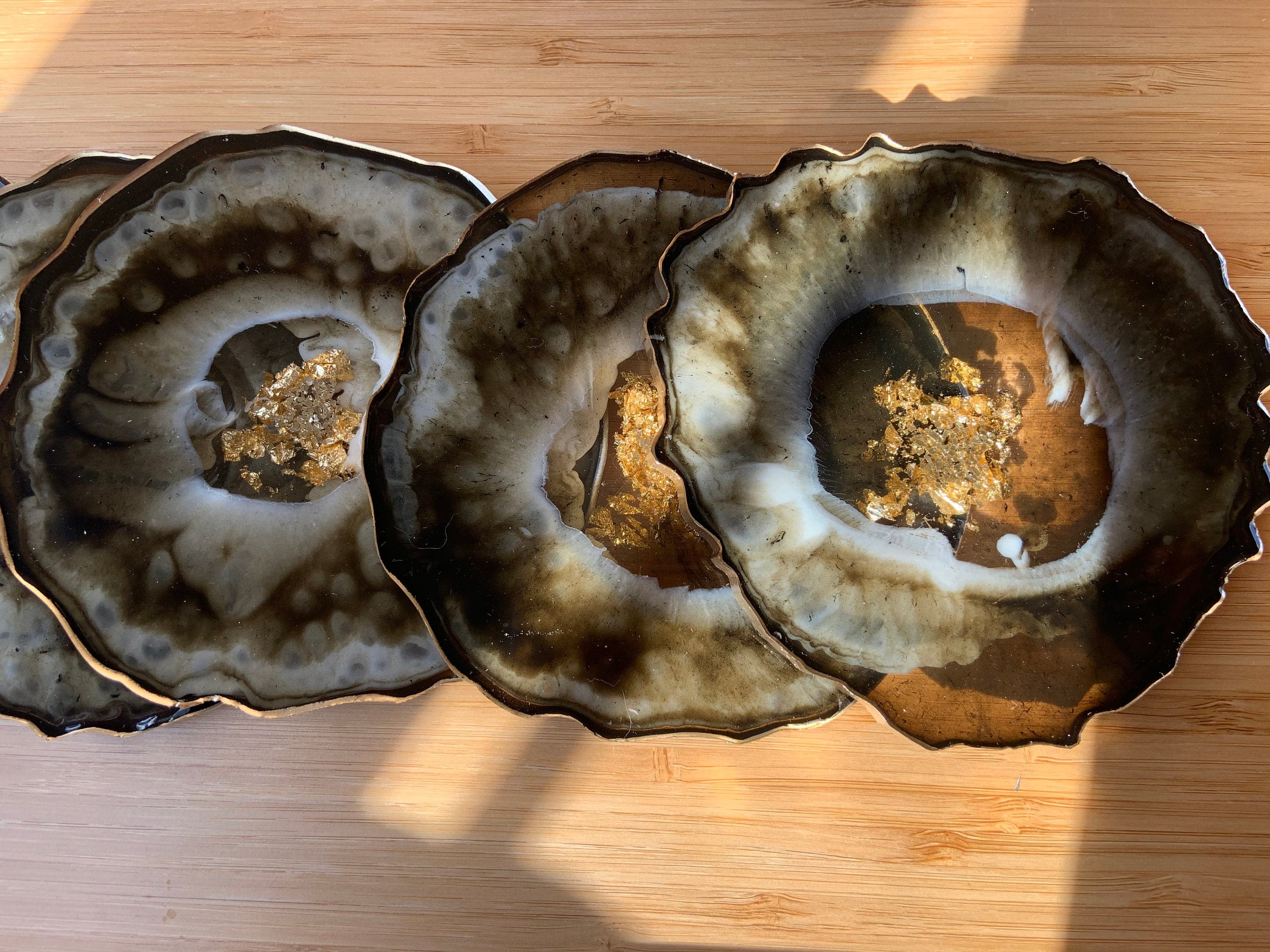 TIGER EYES Coasters|Resin coaster set|African coasters|Neutral coaster set|Table decor|Luxury table|Gift for him|Earth tones art |Handmade