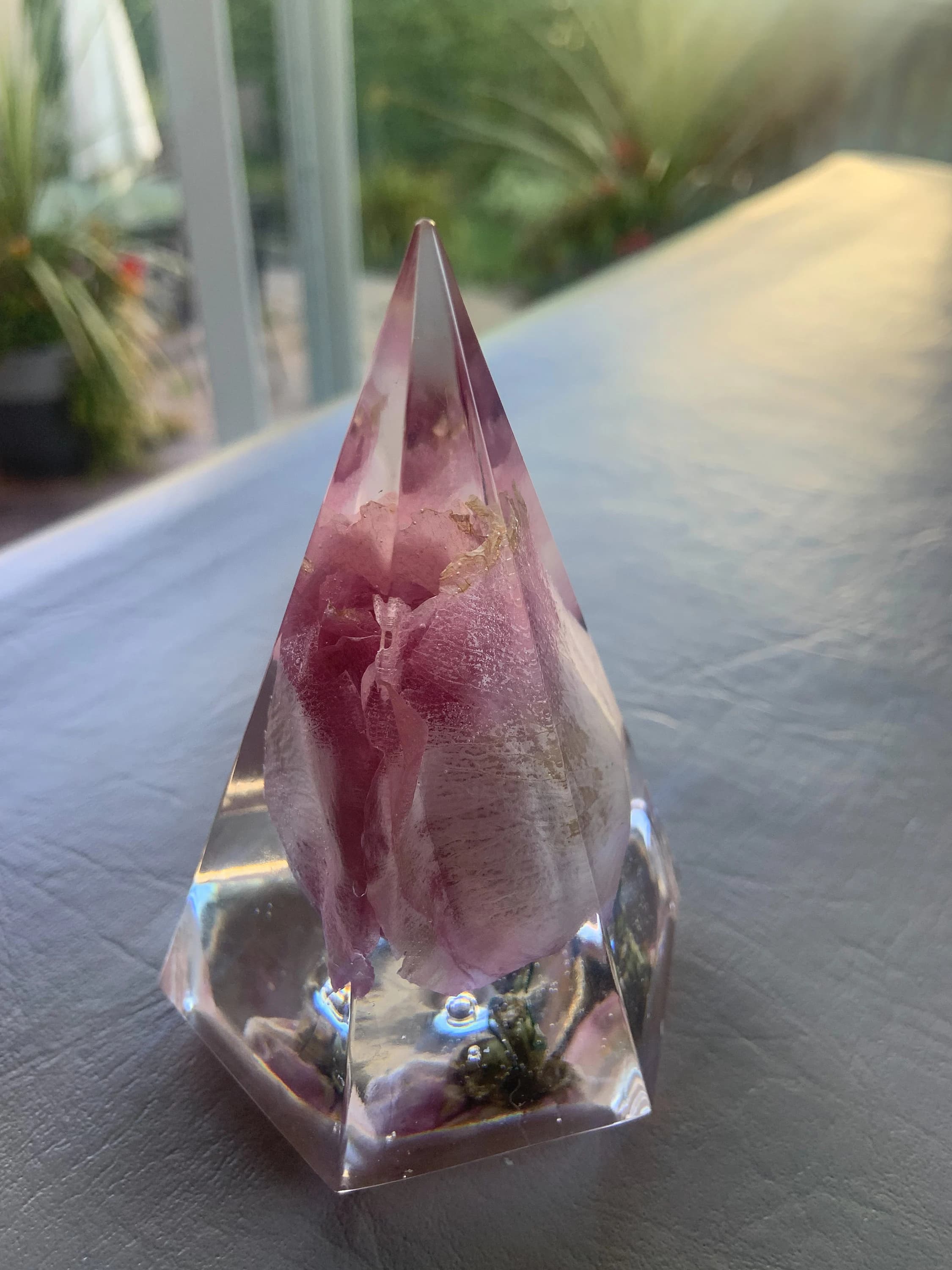 Pink Rose Resin ring holder|Wedding ring holder|Preserved rose gift|Hexagon ring holder|Bride gift|Ring dish|Gift for her|engagement gift