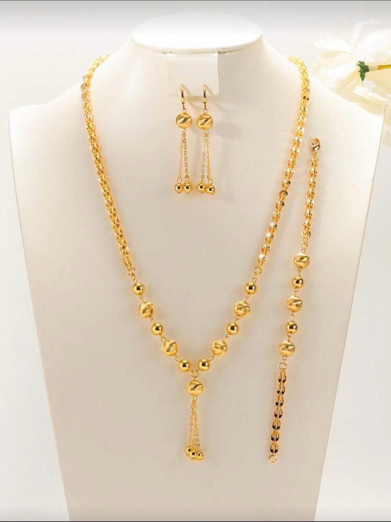 4pcs/set vintage minimalist beaded tassel necklace set