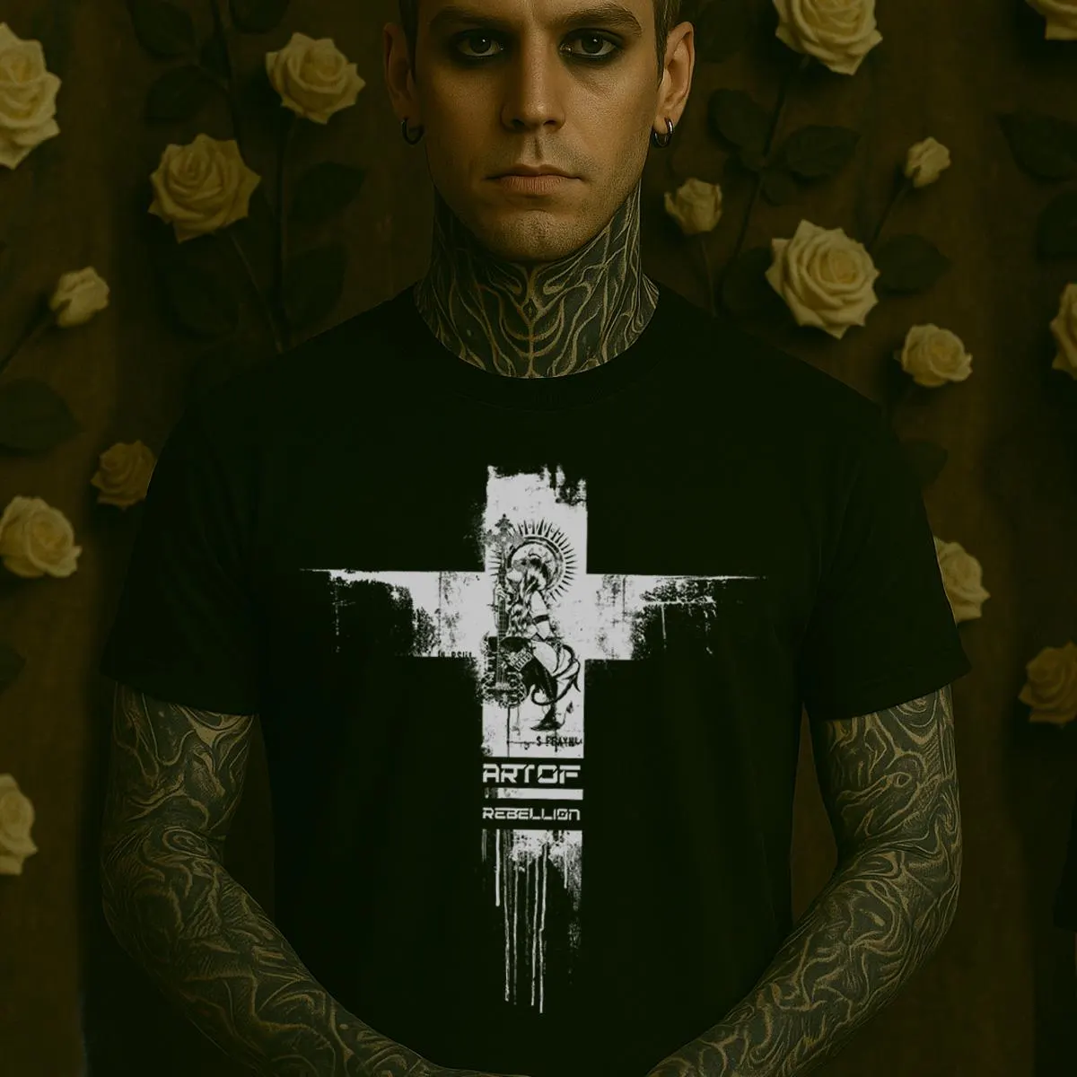 Edgy Devil Girl Guitar Shirt: Punk Rock Graphic Tee - image 3