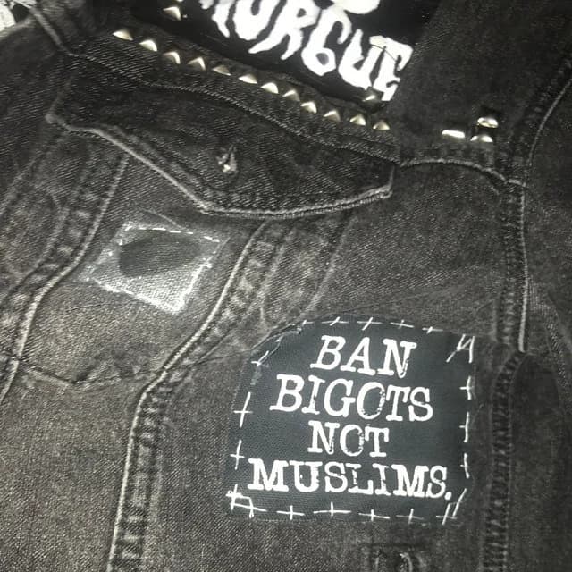 Ban Bigots Not Muslims Patch: Anti-Racist Protest Patch (4"x4") - image 3