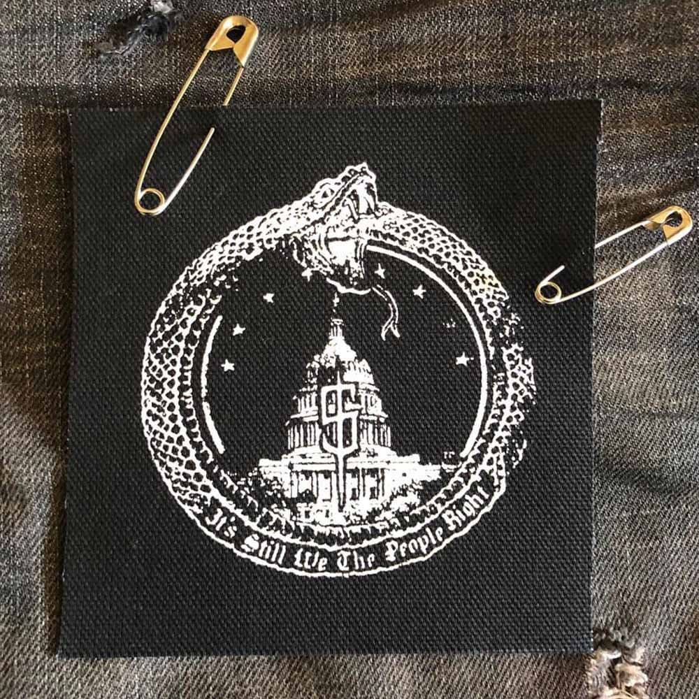 We The People Patch: Punk Snake & Capitol Design - 4" Cotton Canvas