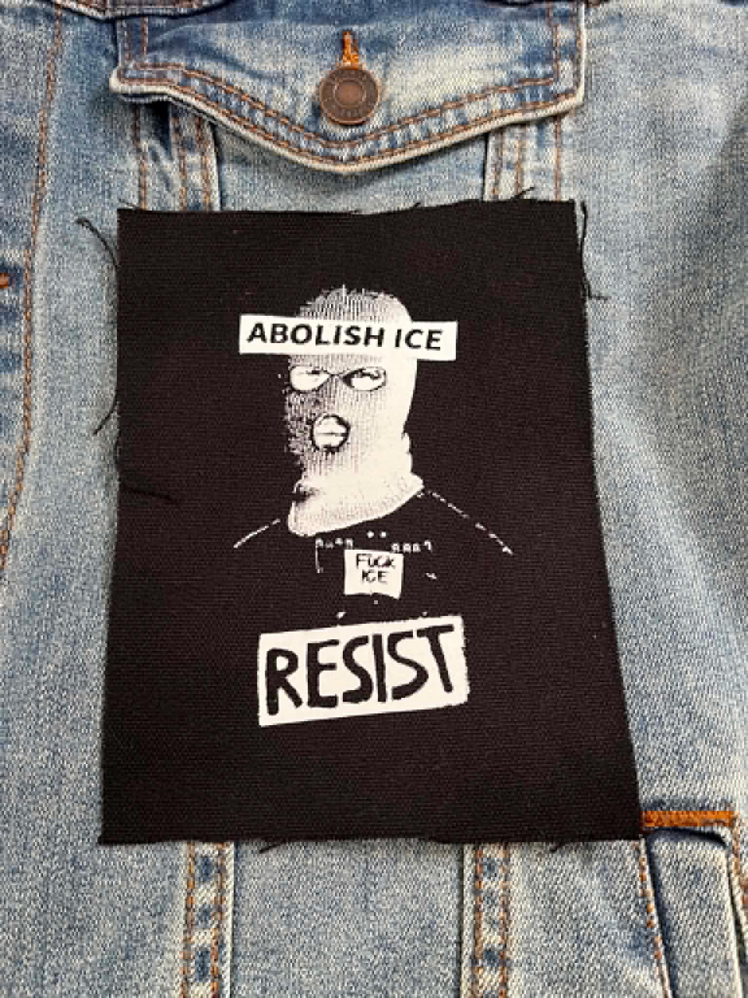 Abolish ICE Resist Patch | Punk Activist Sew On Back Patch - image 3