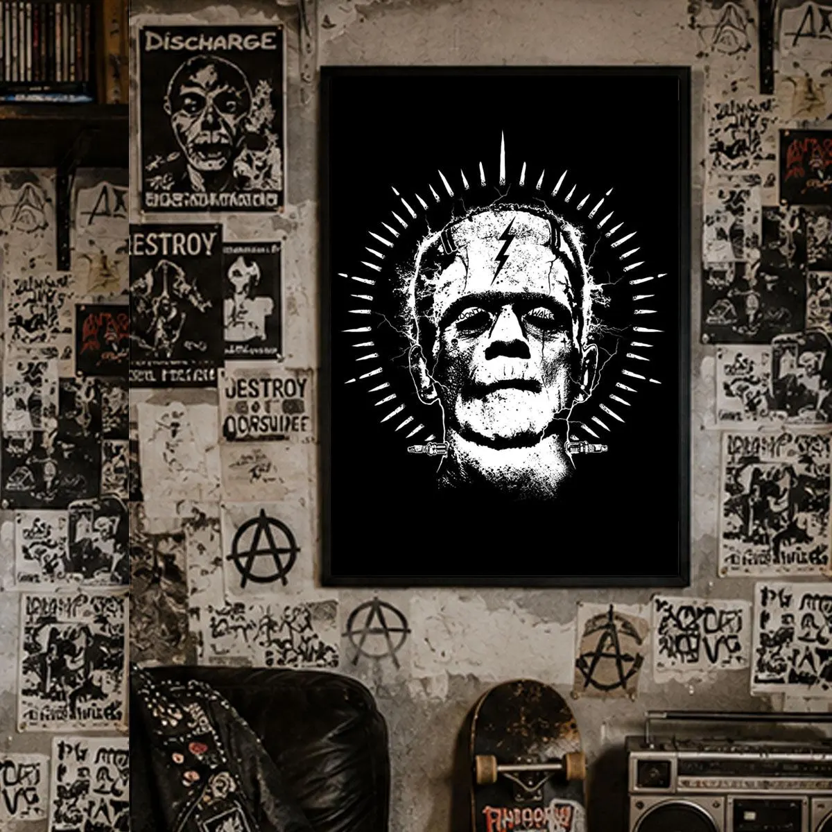 Frankenstein Punk Poster