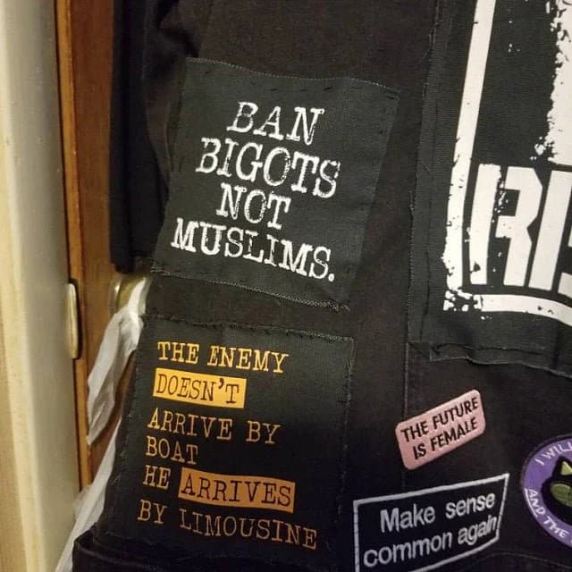 Ban Bigots Not Muslims Patch: Anti-Racist Protest Patch (4"x4") - image 4