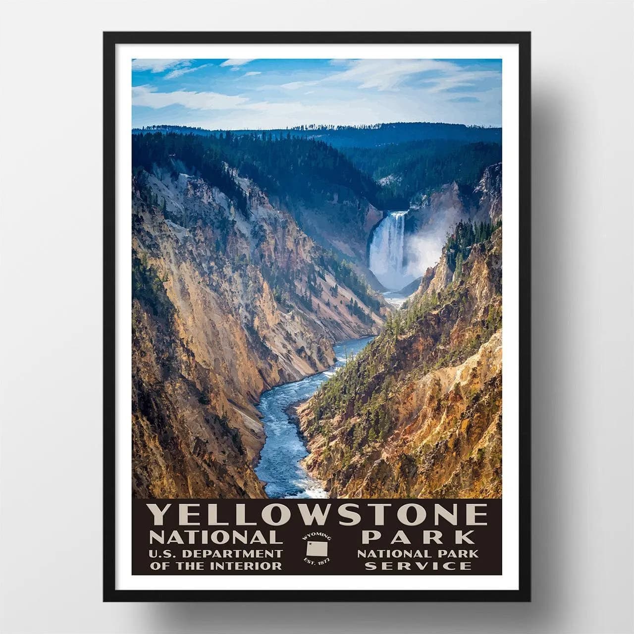 Yellowstone National Park Poster | Vintage WPA Style Travel Poster | 8" x 10" to 24" x 36" | Made in USA | Free Shipping