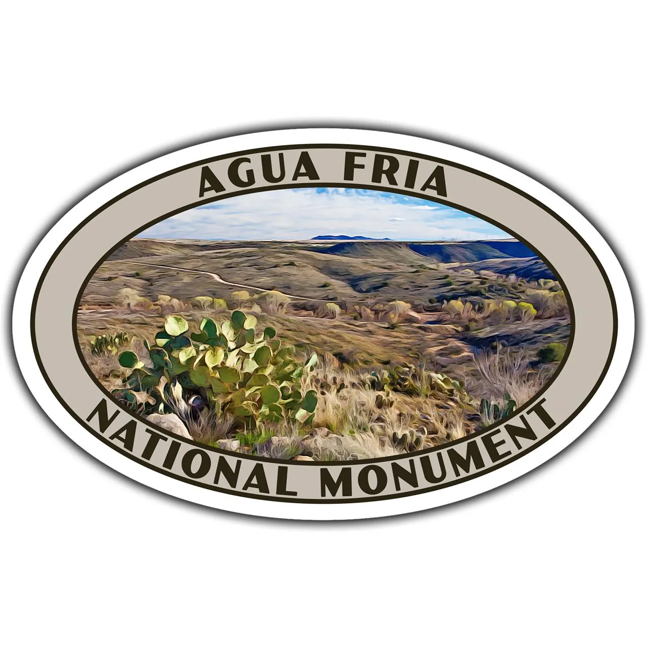 Agua Fria National Monument Sticker | Agua Fria Monument Sticker | Vinyl Sticker | 3.25" x 2.1" to 6.25" x 4" | Made in USA | Free Shipping