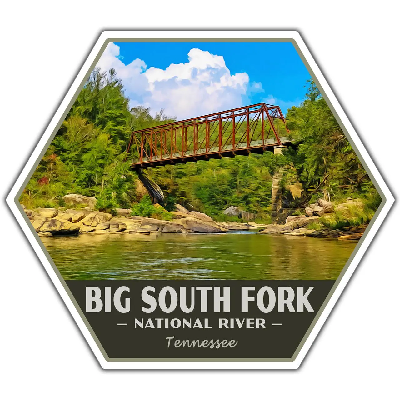 Big South Fork National River Sticker | Big South Fork Sticker | Vinyl Sticker | 2.25" x 2" to 3.4" x 3.0" | Made in USA | Free Shipping