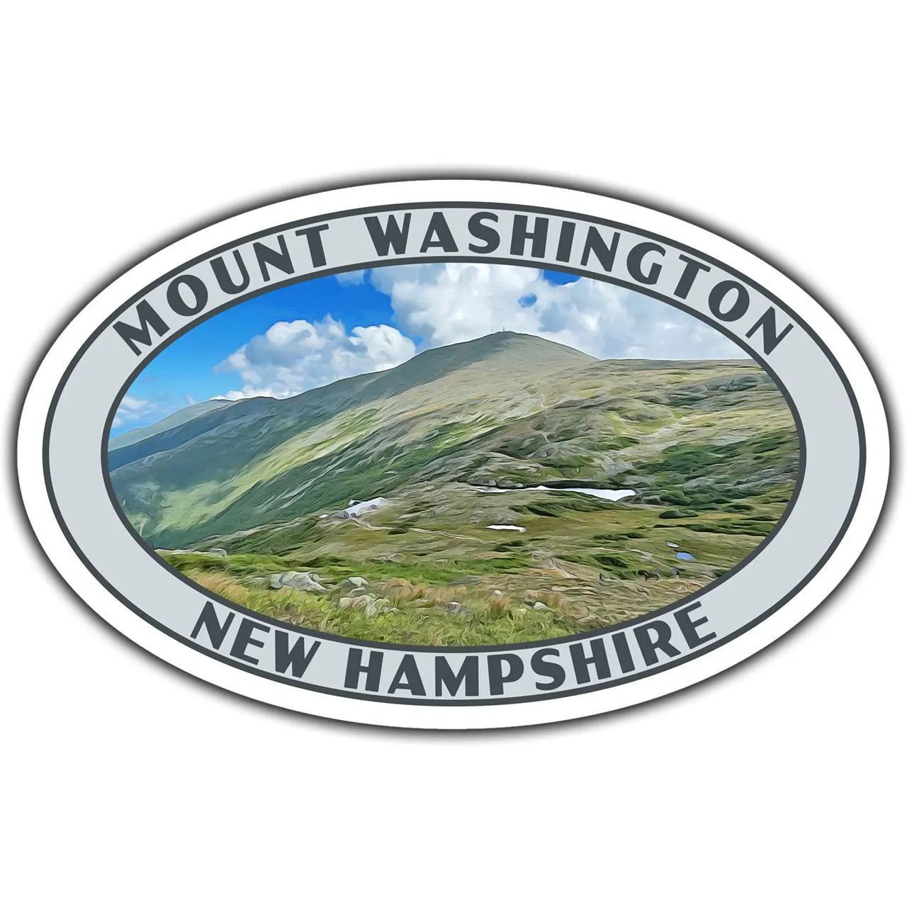 Mount Washington Sticker | Vinyl Sticker | 3.25" x 2.1" to 6.25" x 4" | Made in USA | Free Shipping