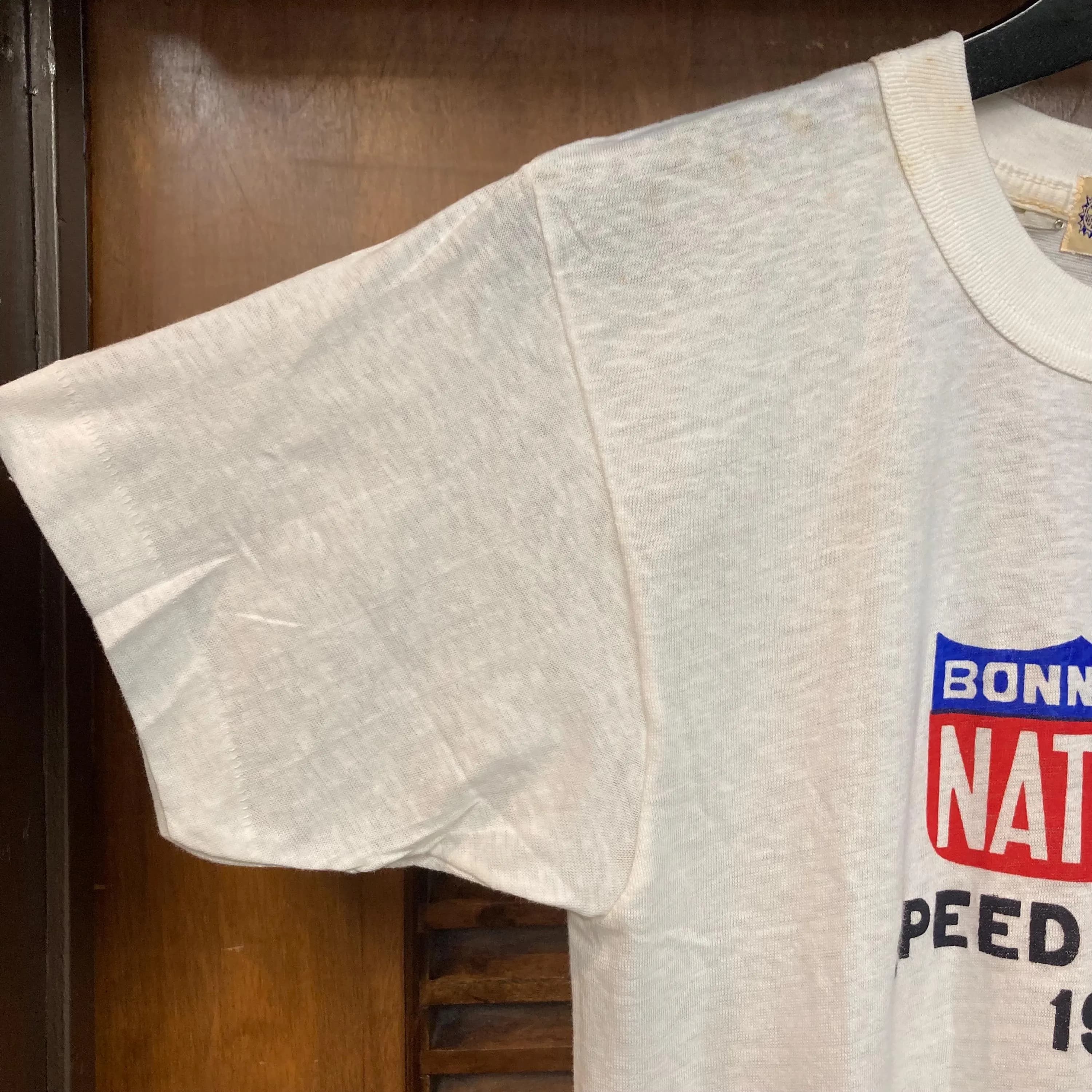 Vintage 1960’s -Deadstock- Bonneville National Speed Trials NHRA Drag Race Hot Rod Cotton T-Shirt, 1960’s Shirt - image 5