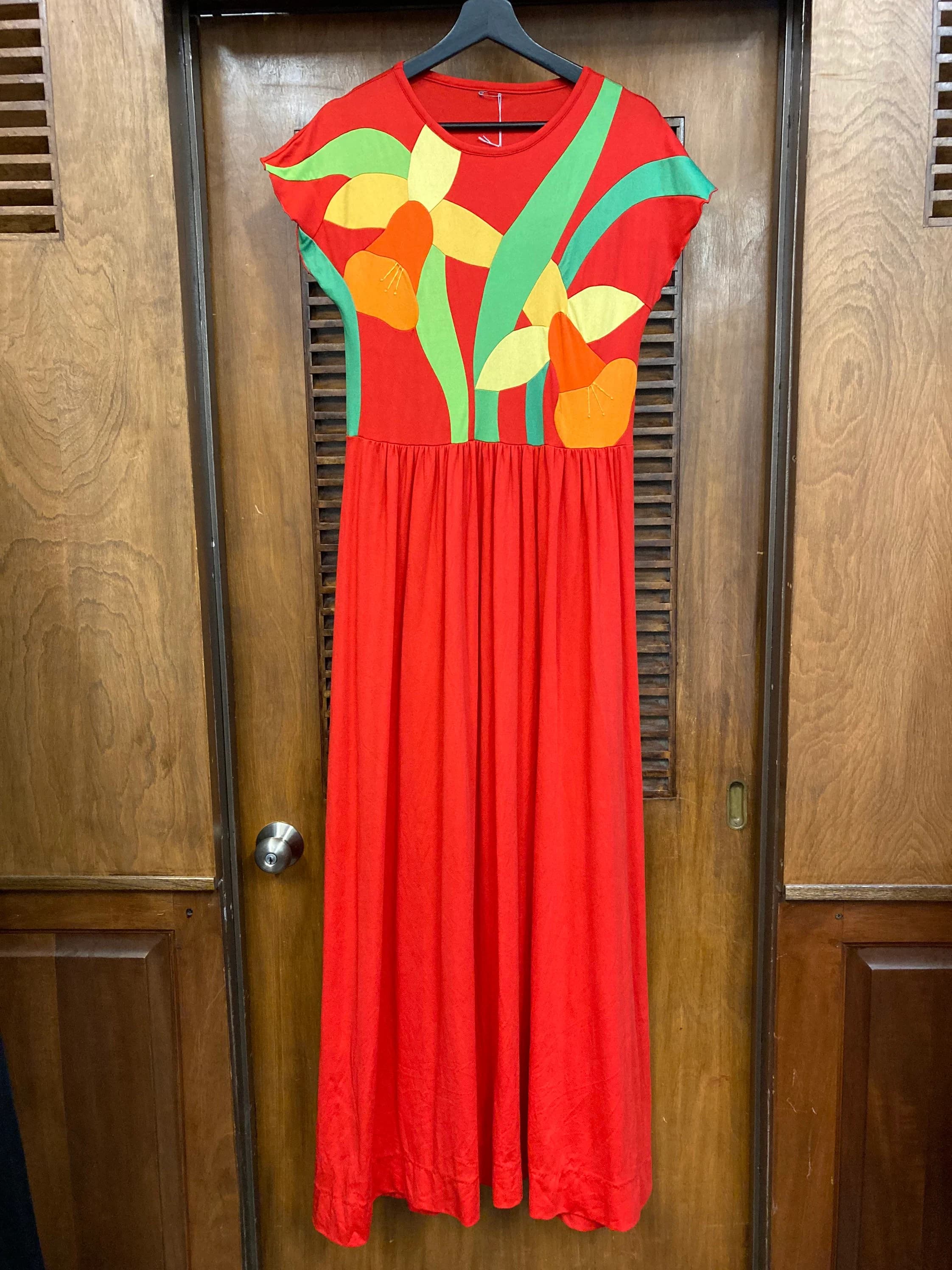 Vintage 1970’s Stephen Burrows Designer Floral Mosaic Design Rare Dress, Vintage Designer, 1970’s, 1960’s, Floral, Daffodil, Stephen Burrows - image 3