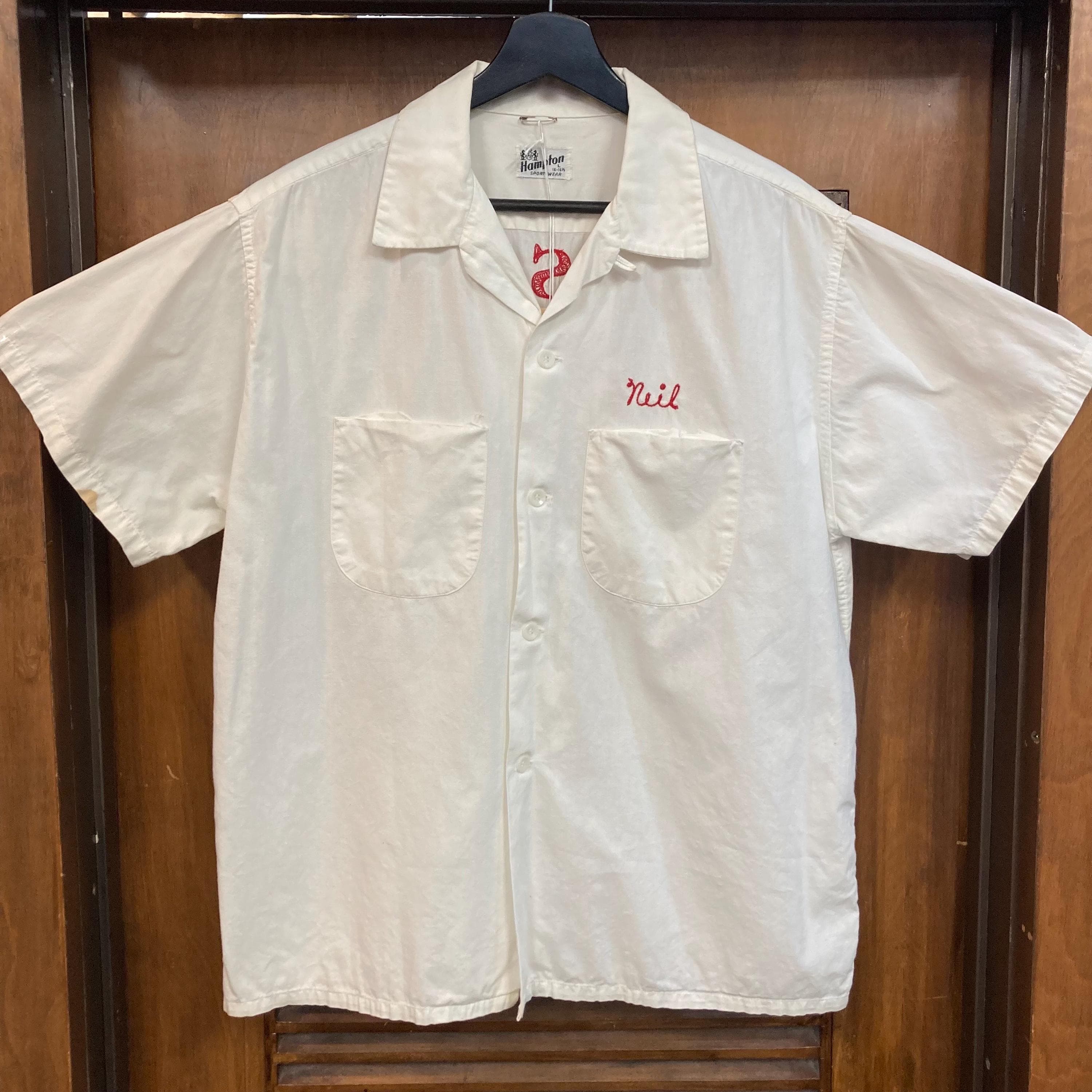 Vintage 1950’s Original Reddy Kilowatt Embroidered Cotton Bowling Work Shirt, Loop Collar, 1950’s Shirt - image 3