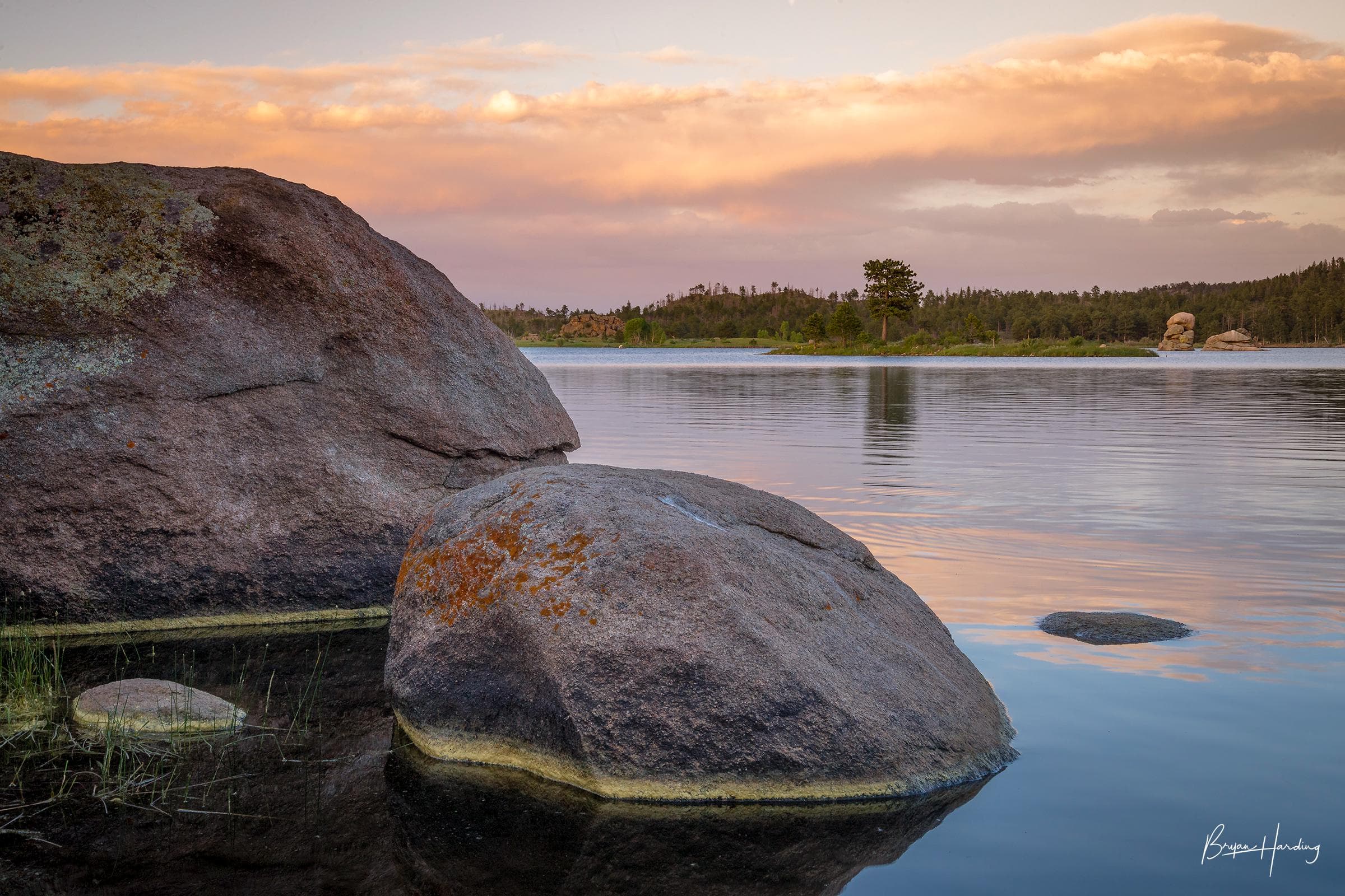 Dowdy Lake Sunset Photo: Red Feather Lakes, Colorado Wall Art