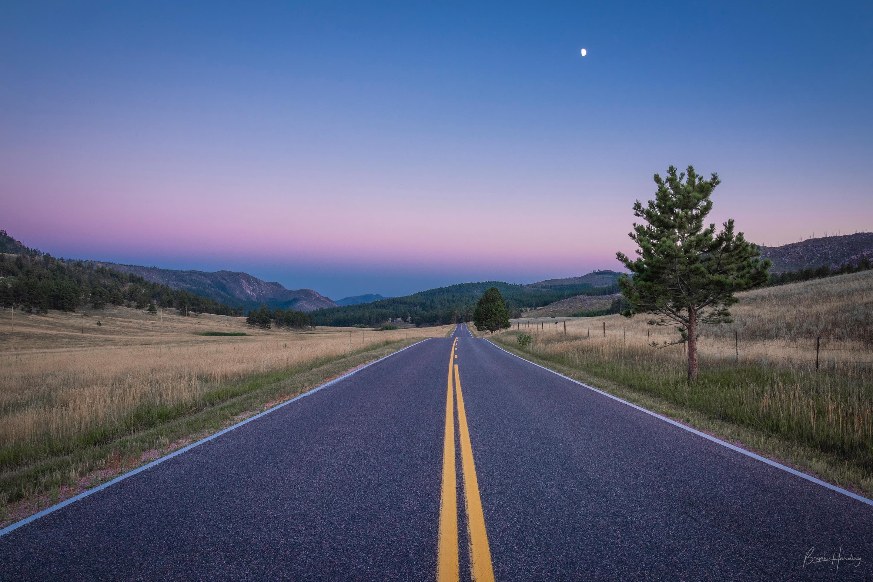 Rocky Mountain Sunset Print, Stove Prairie Road, Colorado Wall Art