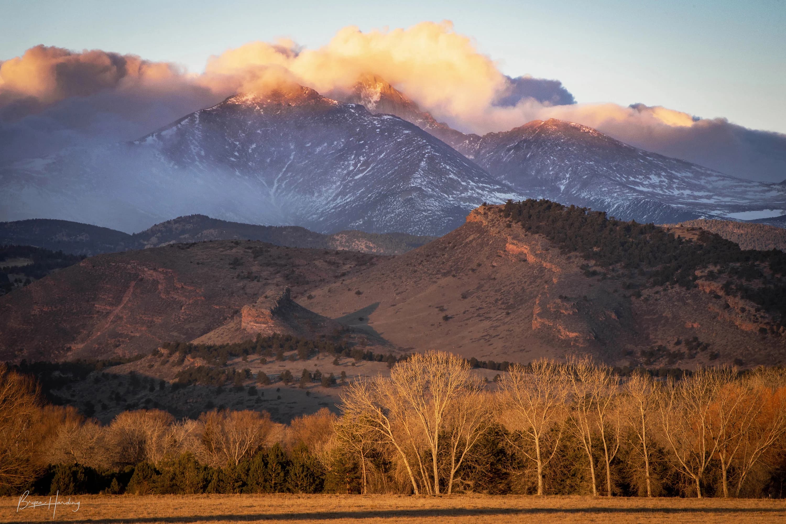 Longs Peak Sunrise Photo, Rocky Mountains Art, Colorado Decor