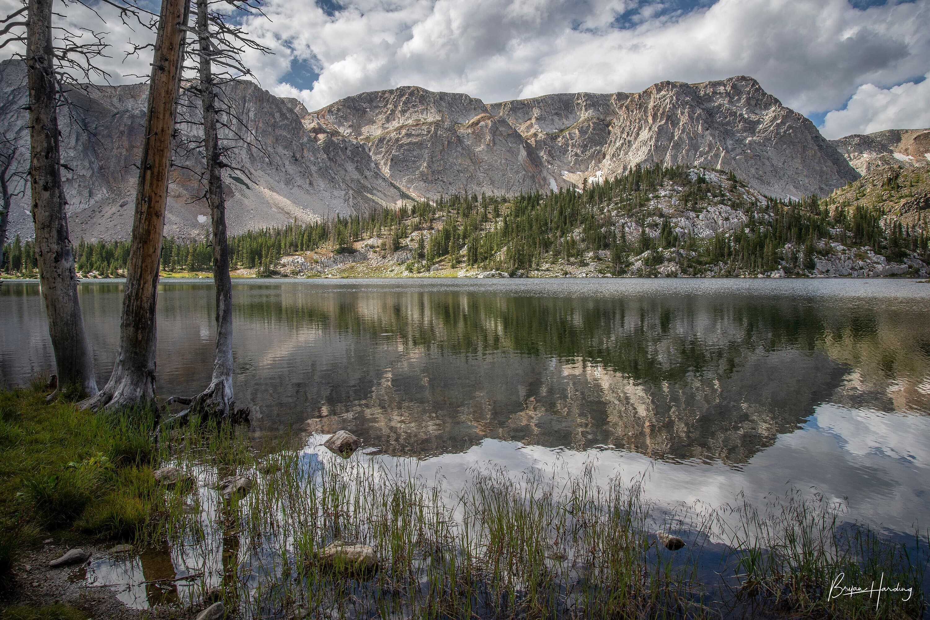 Snowy Range Mirror Lake Reflection, Wyoming Mountain Photography