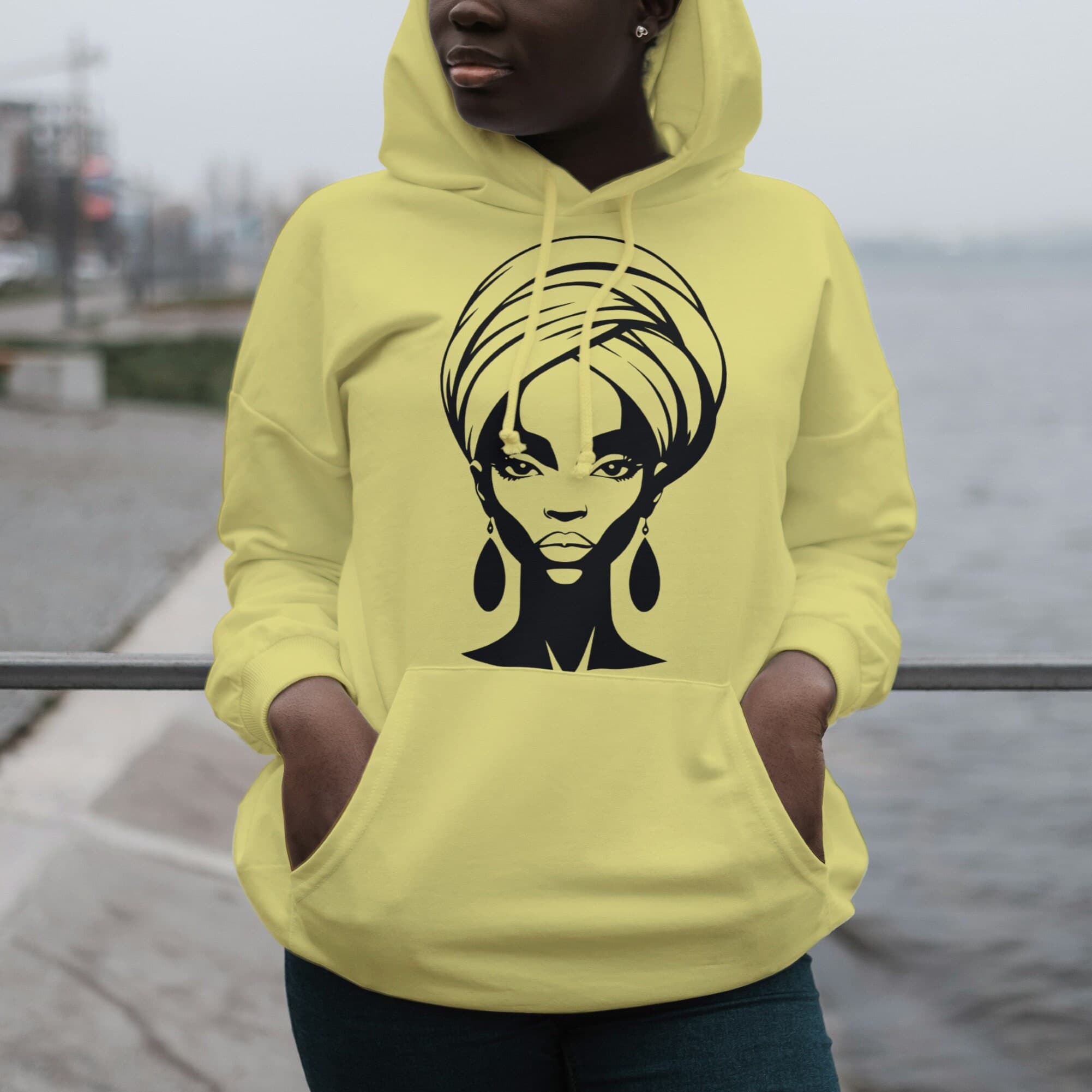 African Woman Portrait SVG PNG: Turban Clipart, Cricut & Silhouette Cut File (Digital Download) - image 3