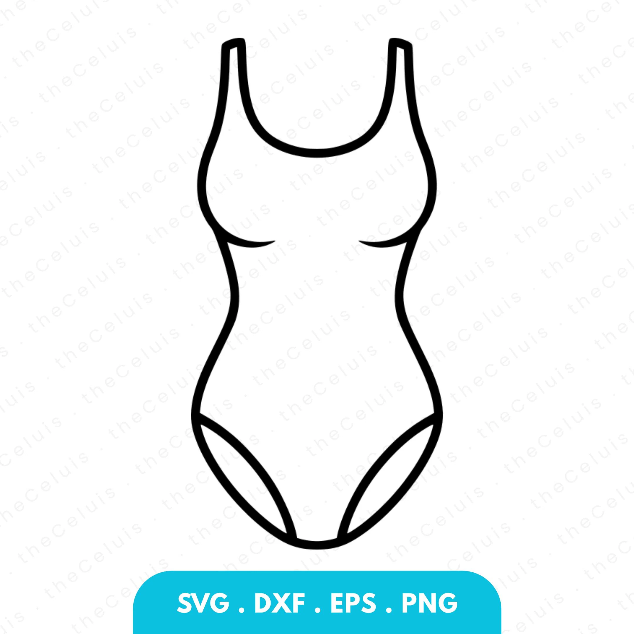Swimsuit SVG PNG Files: Swimwear Clipart for Cricut, Silhouette (Instant Download)