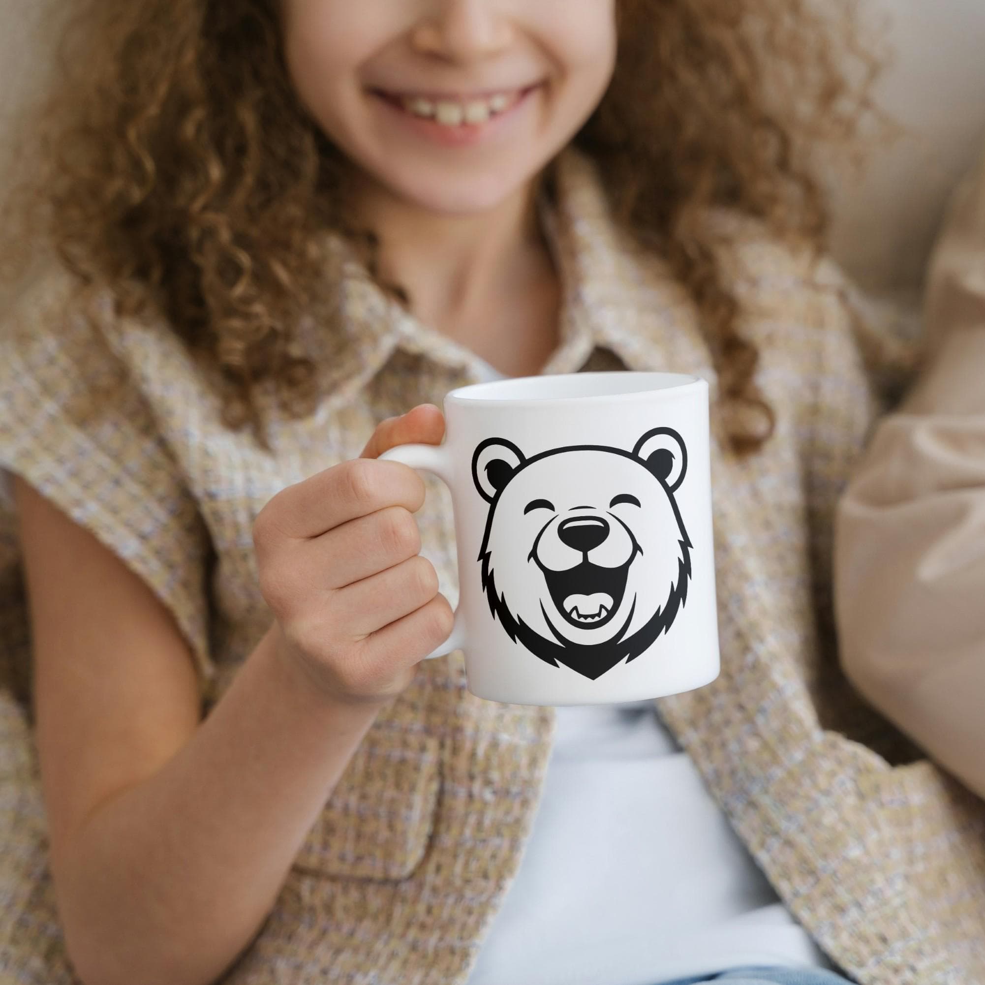 Laughing Bear SVG PNG Files for Cricut, Silhouette - Cutting, Engraving: Funny Animal Clipart - image 3