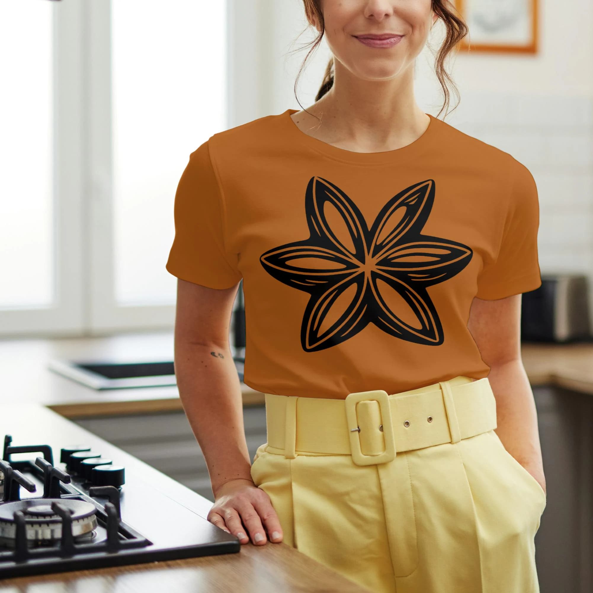 Star Anise SVG DXF PNG File for Cricut Silhouette - Cutting, Engraving: Kitchen Clipart - image 4