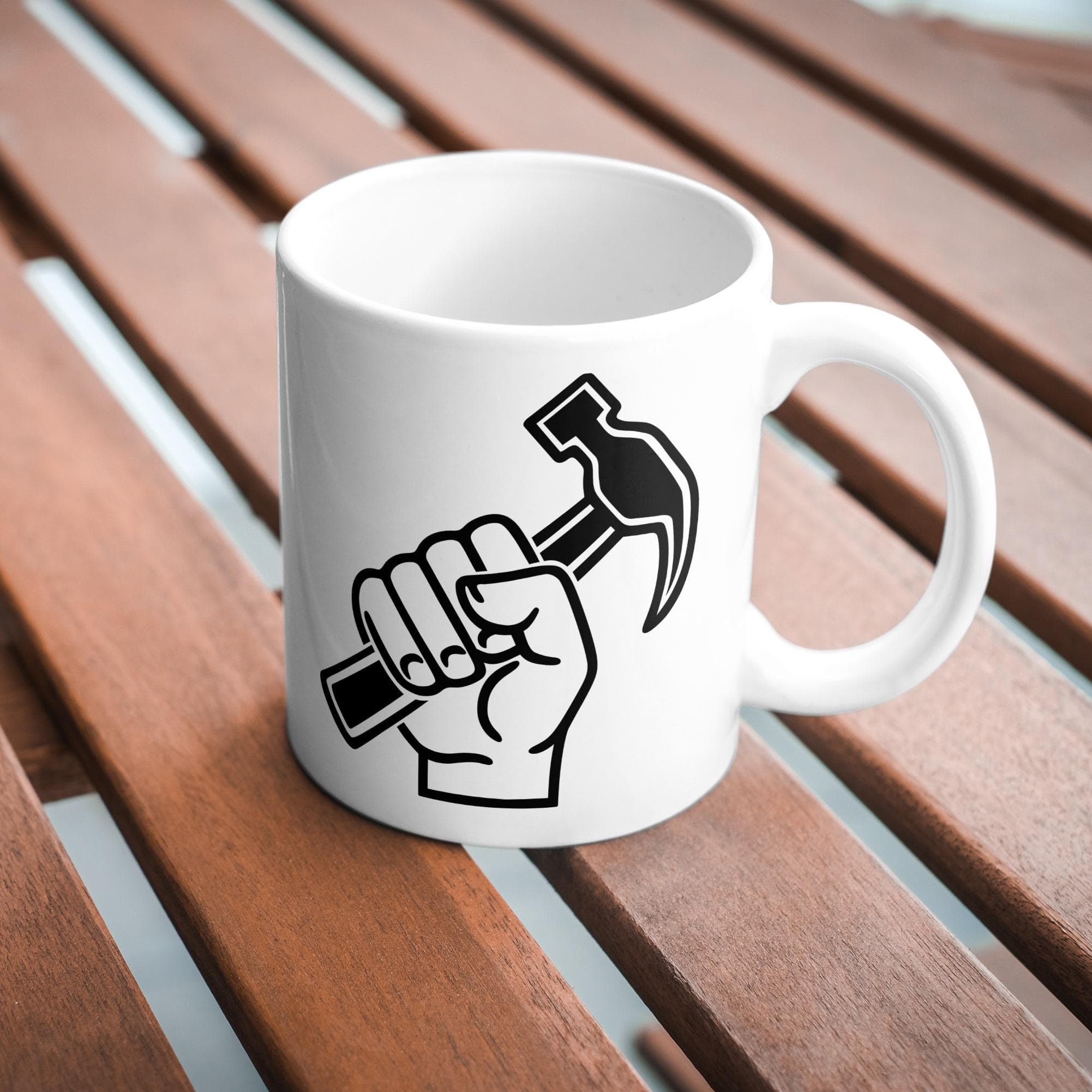 Hand Holding Hammer SVG DXF PNG File for Cricut Silhouette - Cutting, Engraving: Tool Clipart - image 3