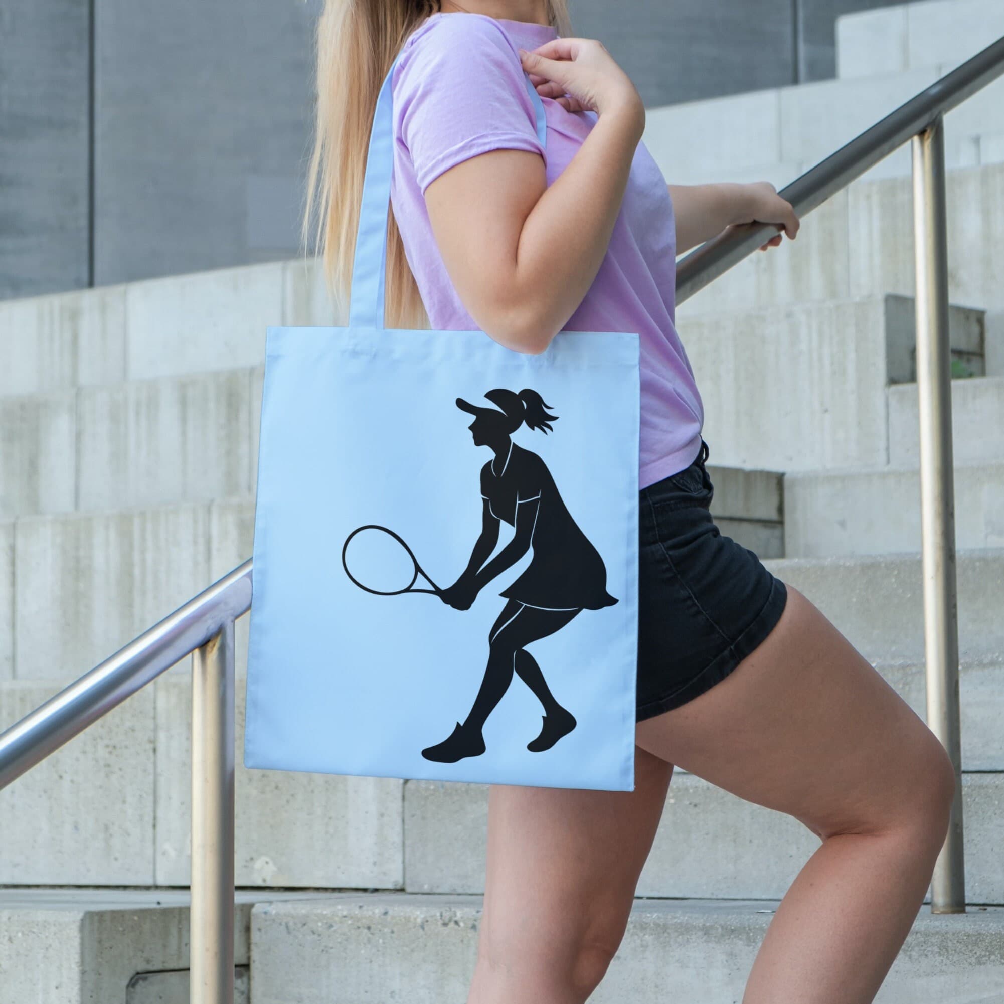 Tennis SVG DXF PNG File for Cricut Silhouette - Cutting, Engraving: Woman in Sports Clipart - image 4