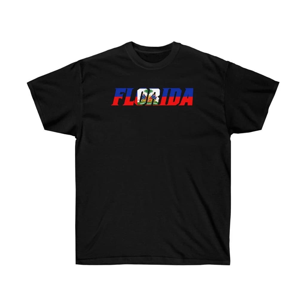 Florida Haitian Flag T-Shirt: Caribbean Pride Cotton Tee - image 2