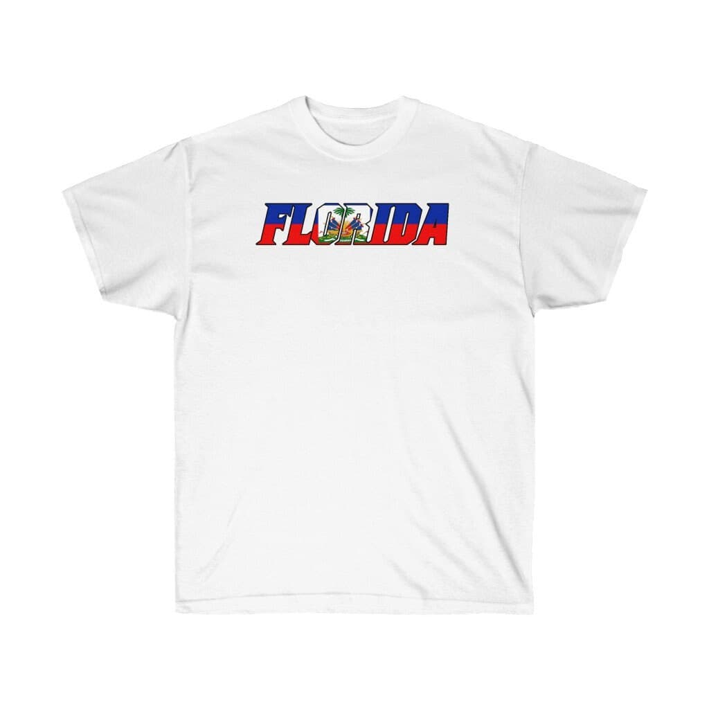 Florida Haitian Flag T-Shirt: Caribbean Pride Cotton Tee