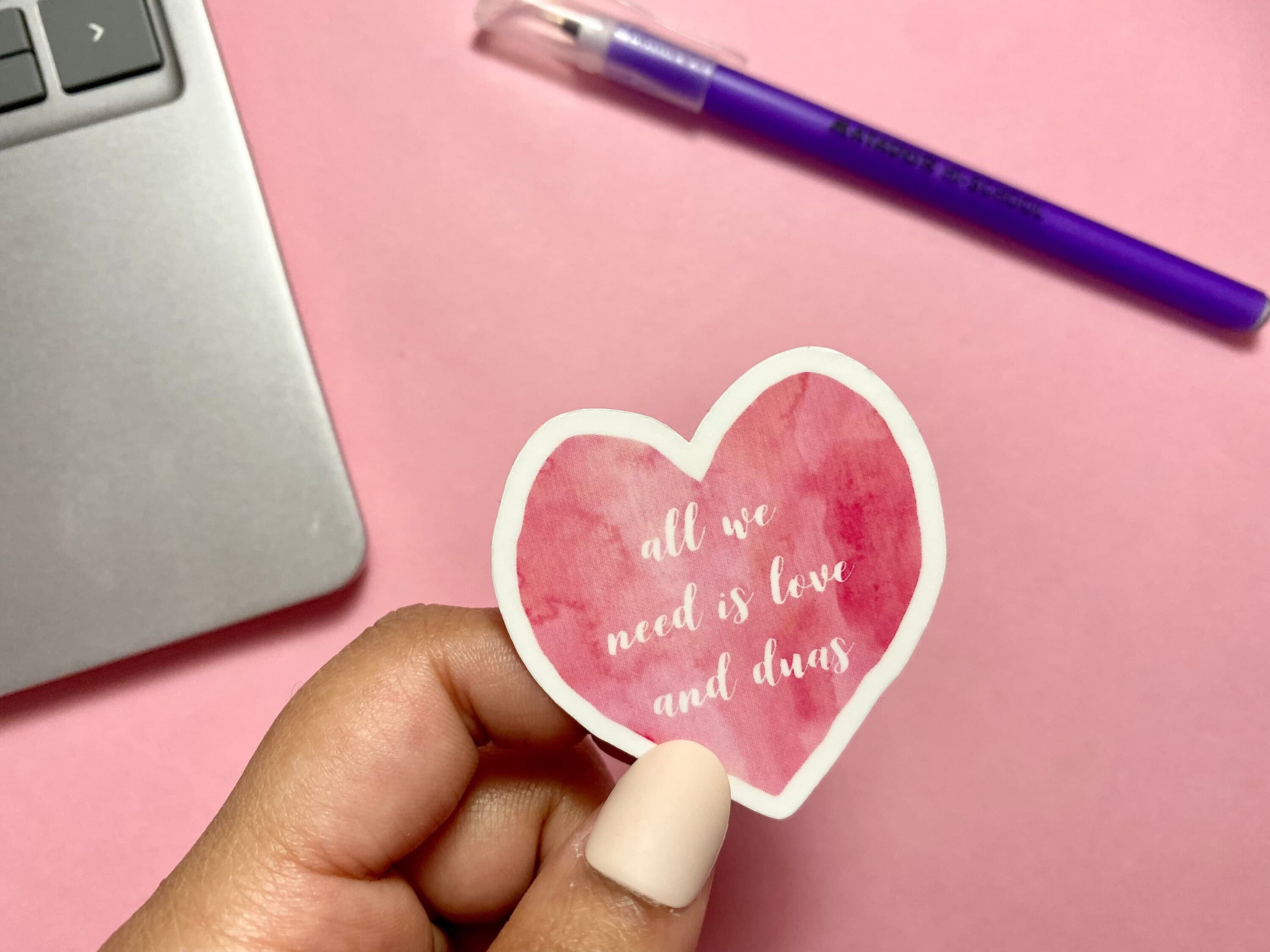 Love and Duas Sticker | Waterproof Islamic Sticker