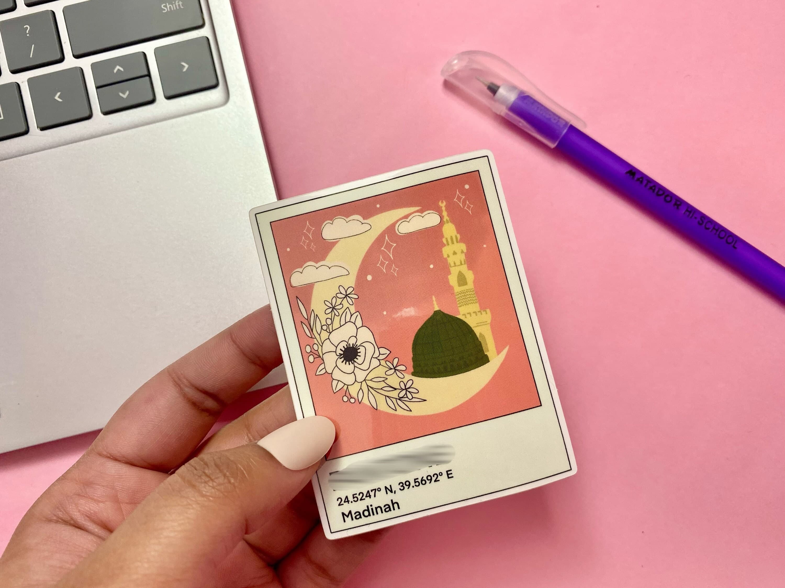 Madinah Masjid Nabawi Glossy Sticker | Islamic Gift, Laptop Decal