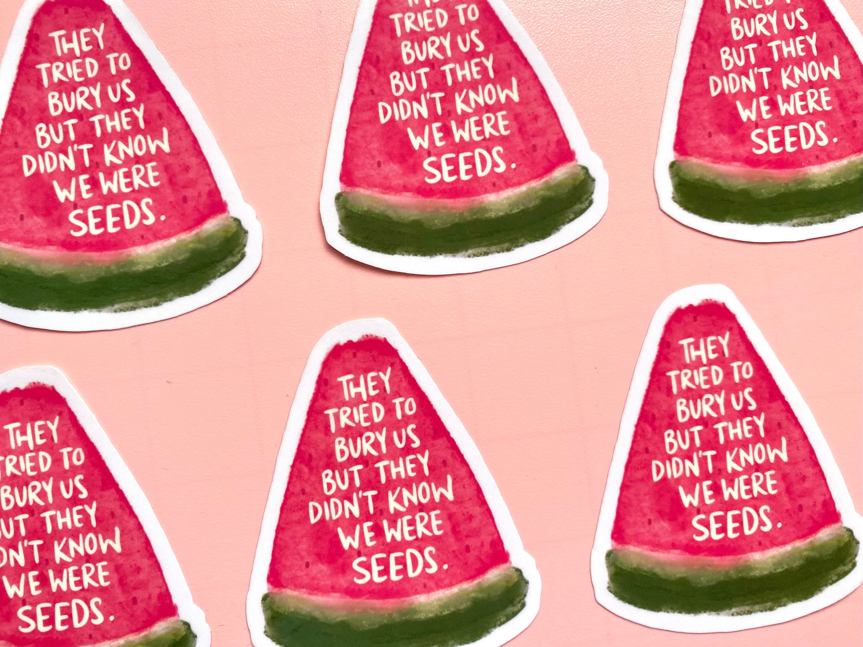 Watercolor Watermelon Slice Sticker | Palestine Quote, Laptop Decal - image 3