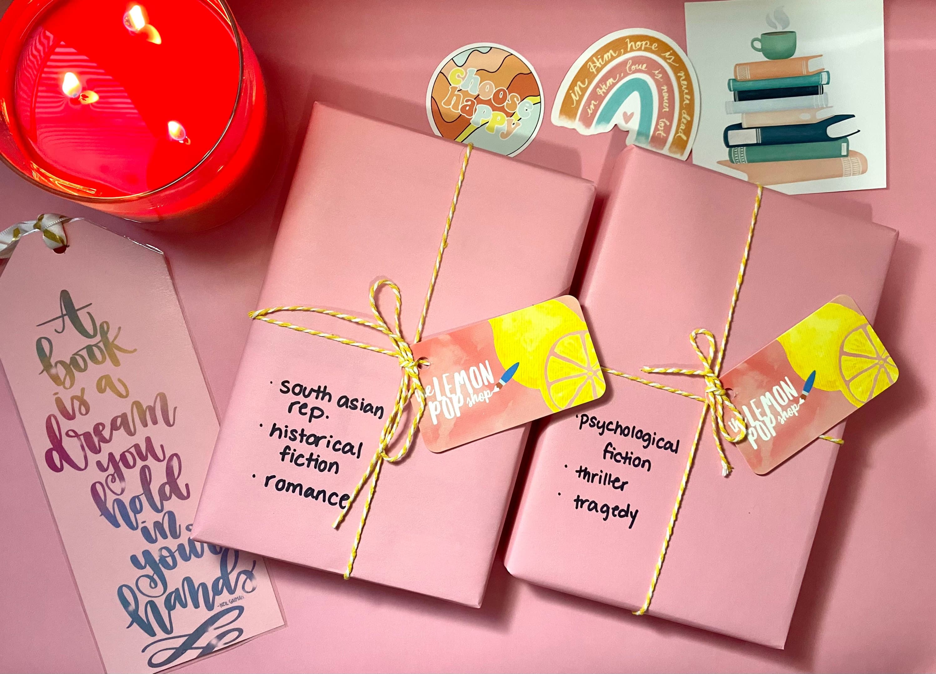 Blind Date With A Book | Surprise Read, Stickers, Bookmarks