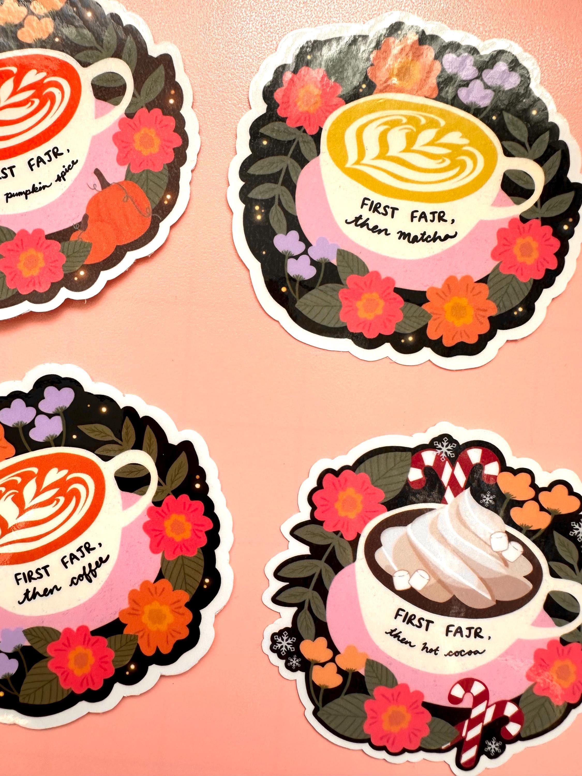 Cozy Drinks Sticker Pack | Coffee, Matcha, Cocoa, Pumpkin Spice - image 4