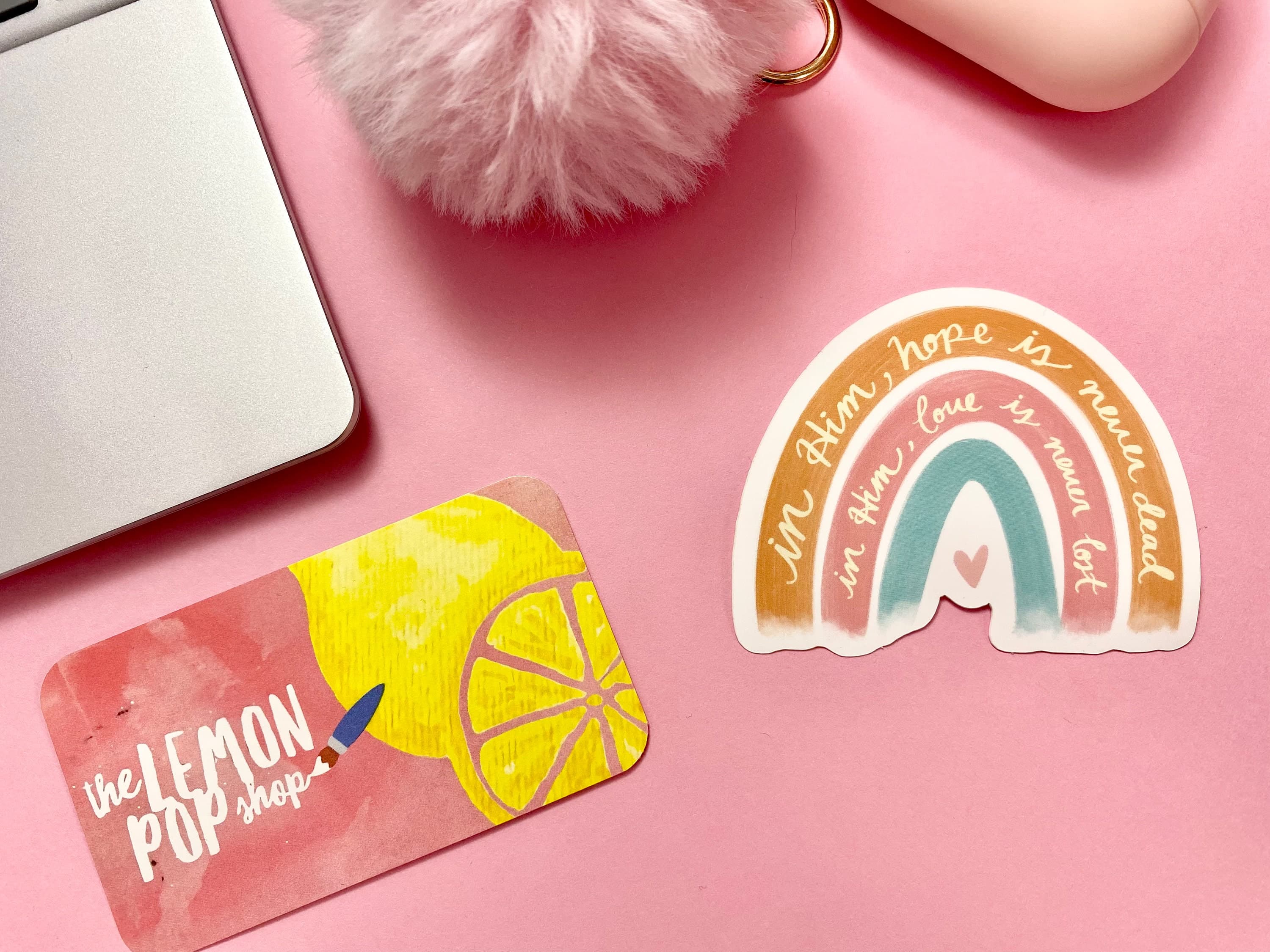 Aesthetic Rainbow Sticker | Faith Quote, Waterproof Vinyl - image 5