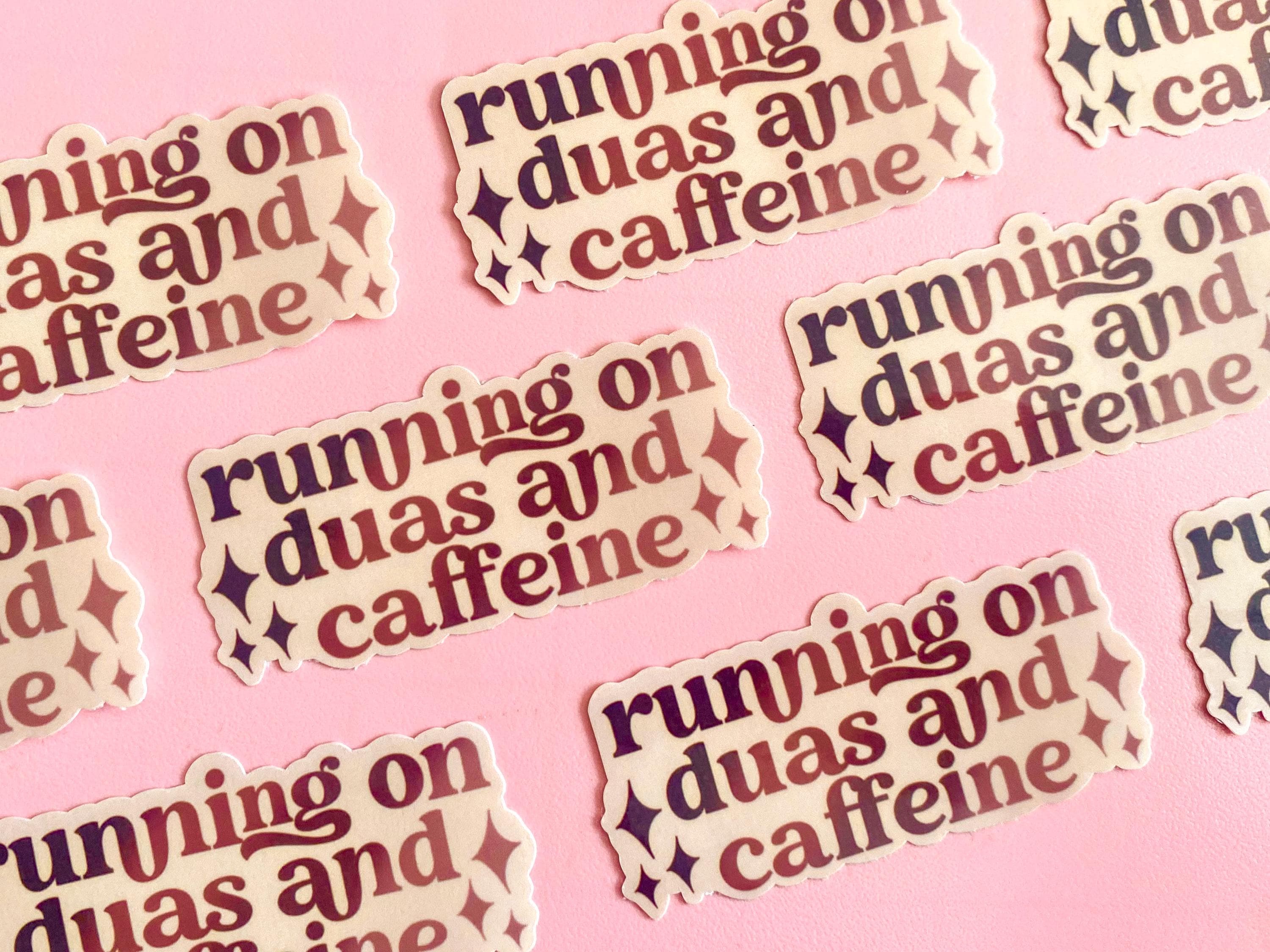 Caffeine & Duas Vinyl Sticker | Islamic Coffee Lover Gift - image 3