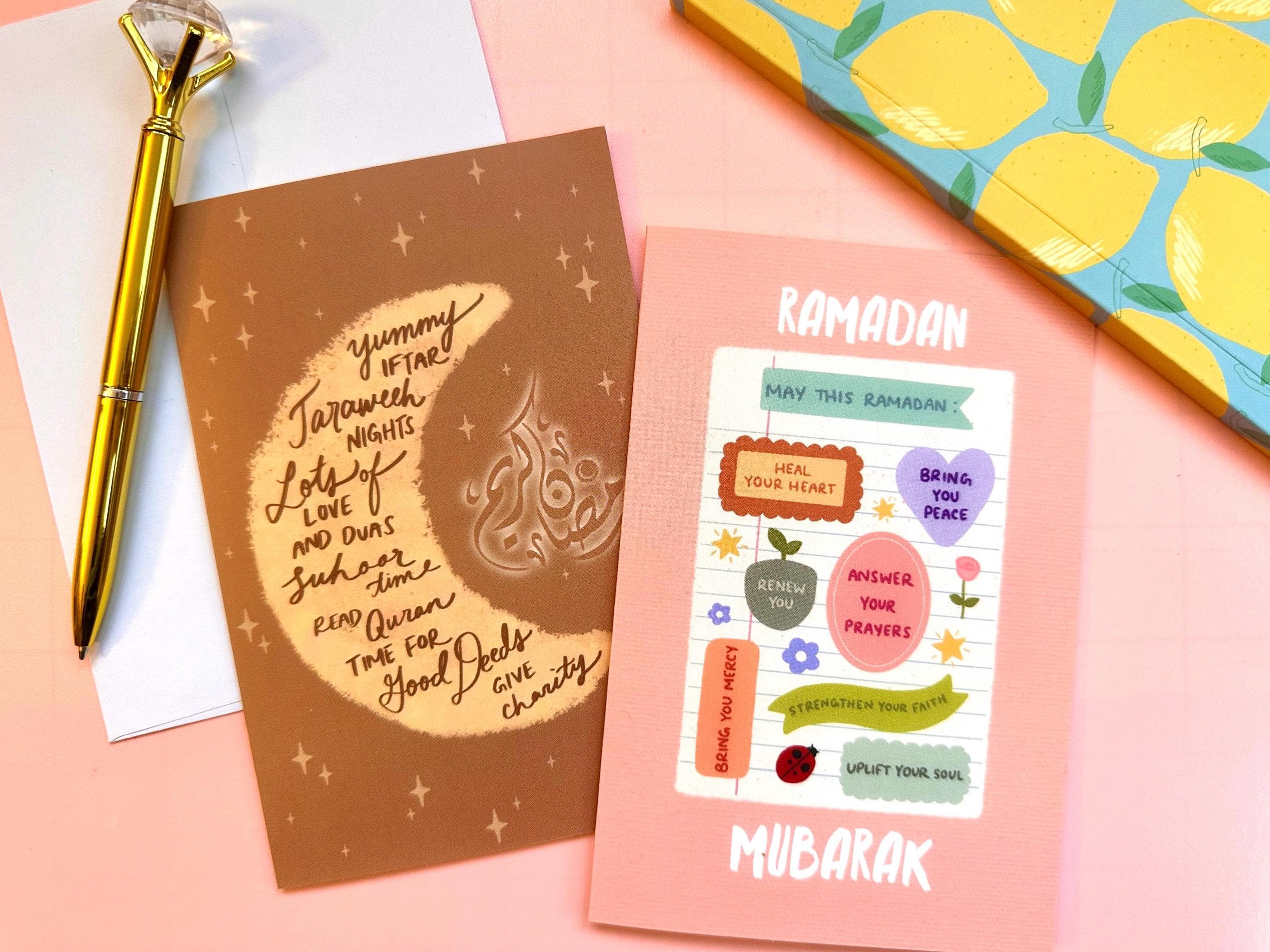 Pink Ramadan Greeting Card | Ramadan Mubarak | Islamic Gift - image 3