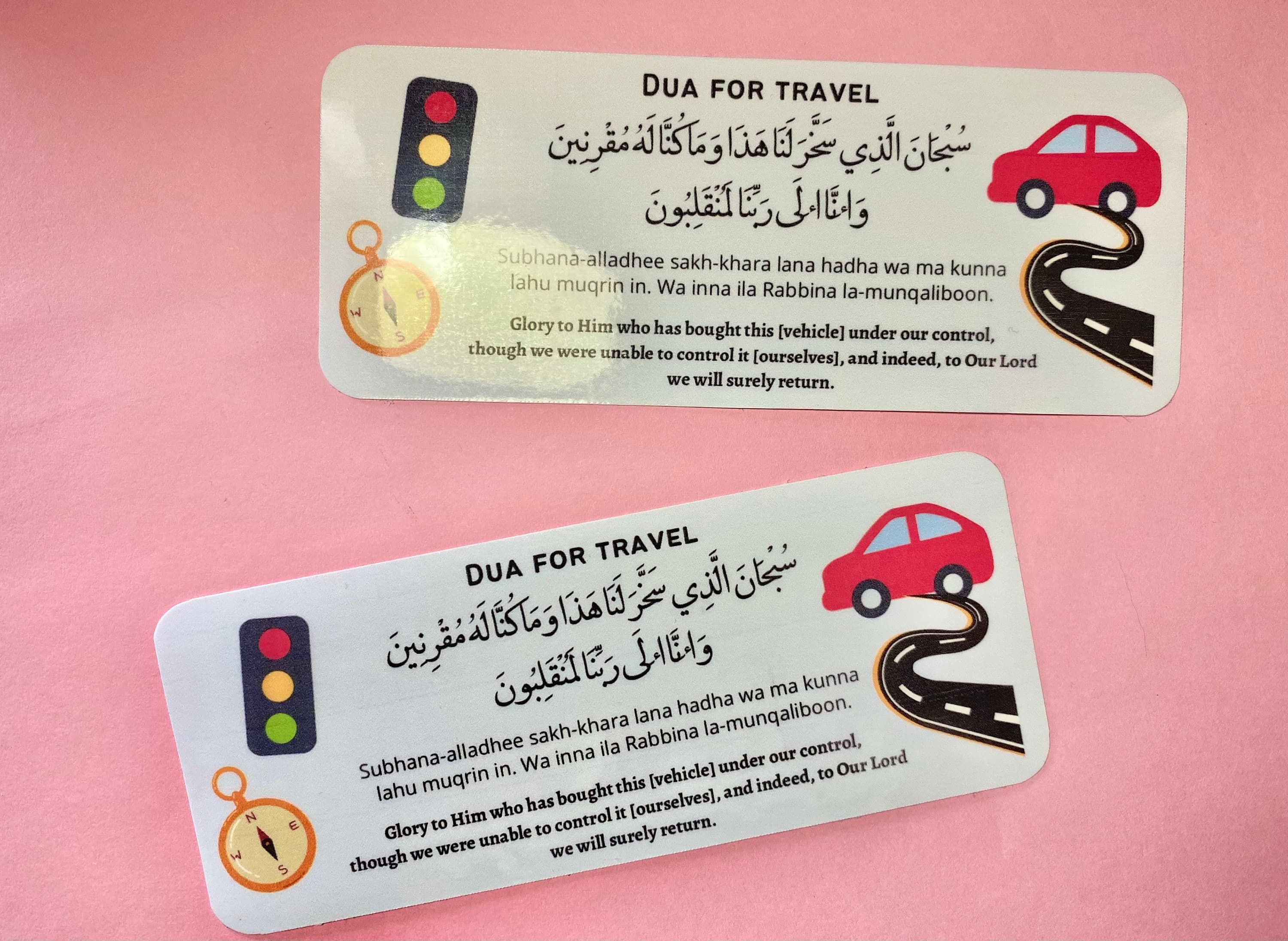 Traveling Dua Car Dashboard Decal | Islamic Waterproof Sticker