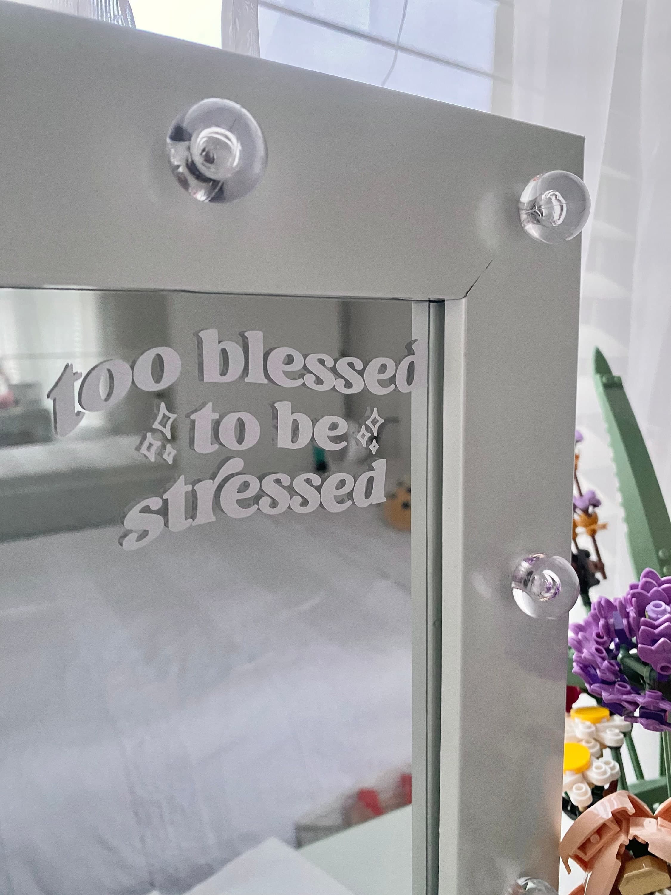 Blessed Mirror Decal | Aesthetic Positive Quote, Vinyl Sticker - image 3