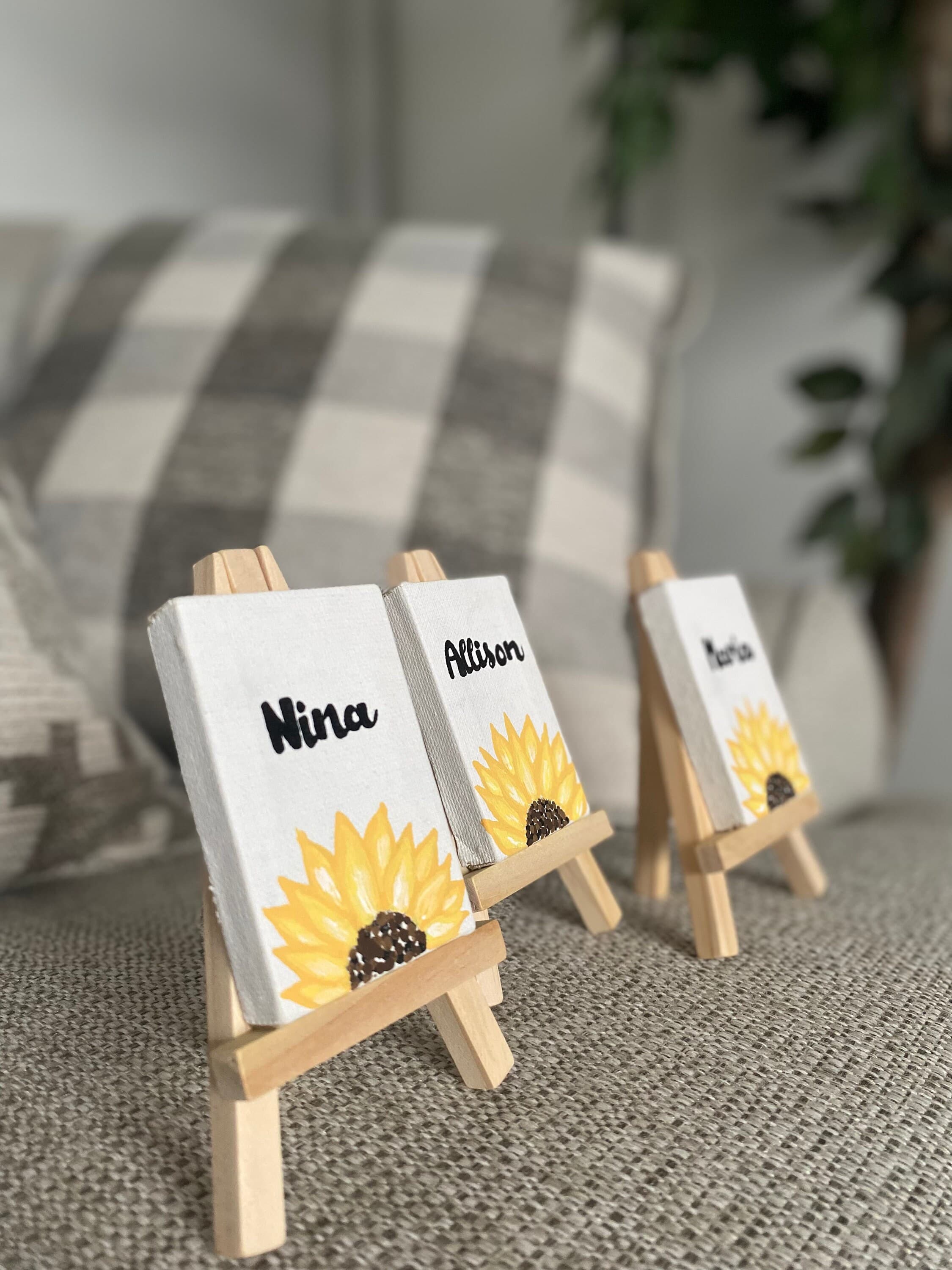 Custom Sunflower Acrylic Painting on Mini Canvas | Bridesmaid Gift - image 4
