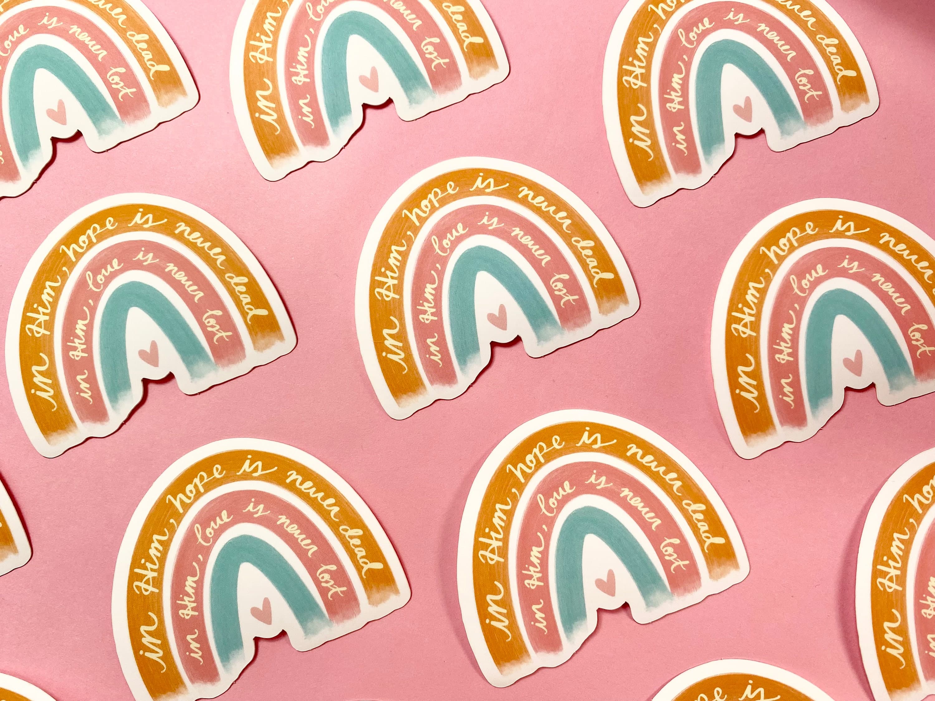 Aesthetic Rainbow Sticker | Faith Quote, Waterproof Vinyl - image 3