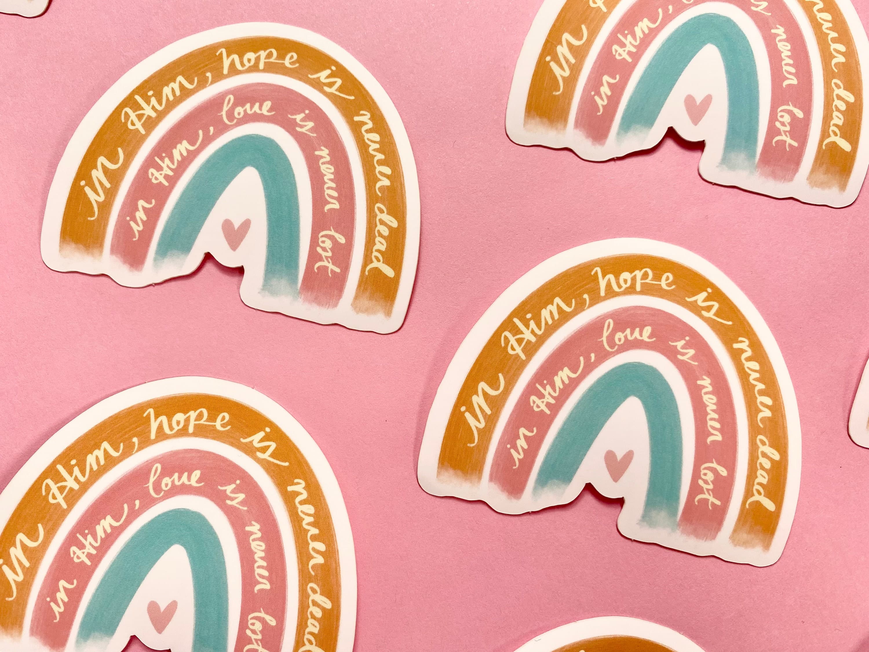 Aesthetic Rainbow Sticker | Faith Quote, Waterproof Vinyl - image 4
