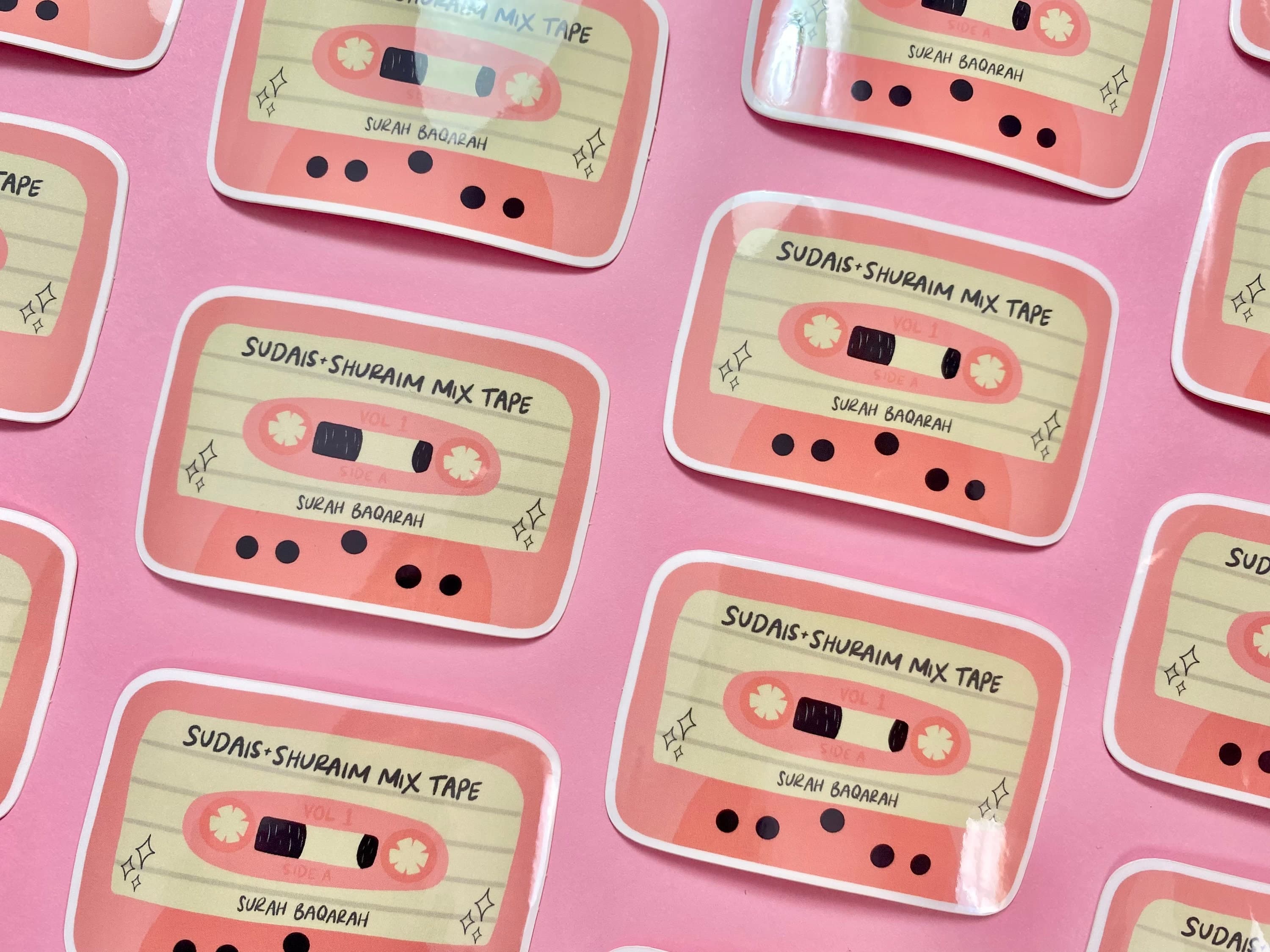 Retro Mix Tape Vinyl Sticker | Surah Baqarah Islamic Art - image 3