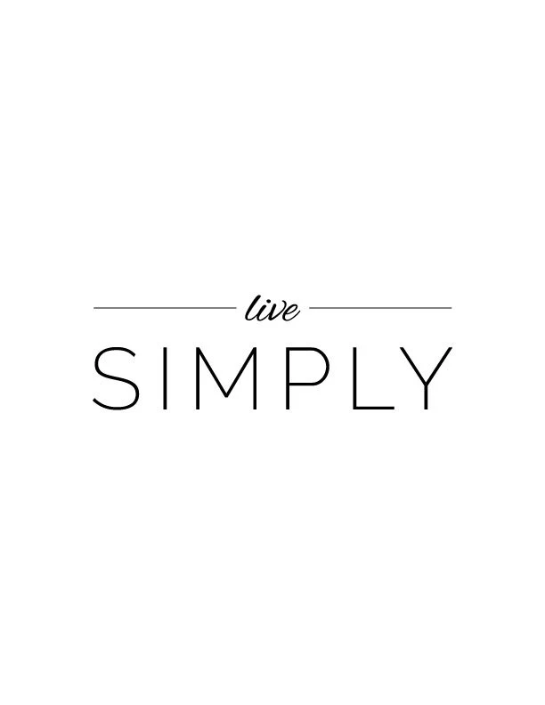 Live Simply Typographic Print - image 4