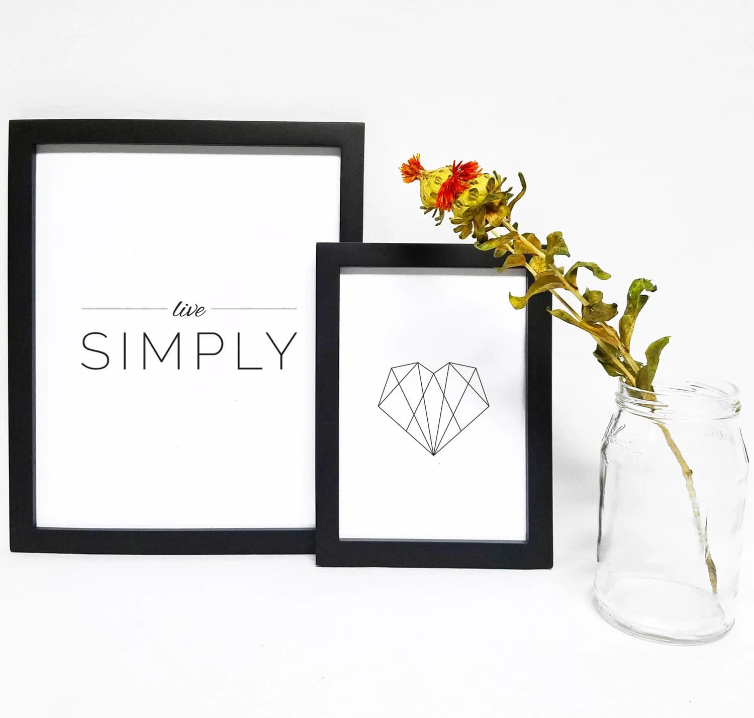 Live Simply Typographic Print